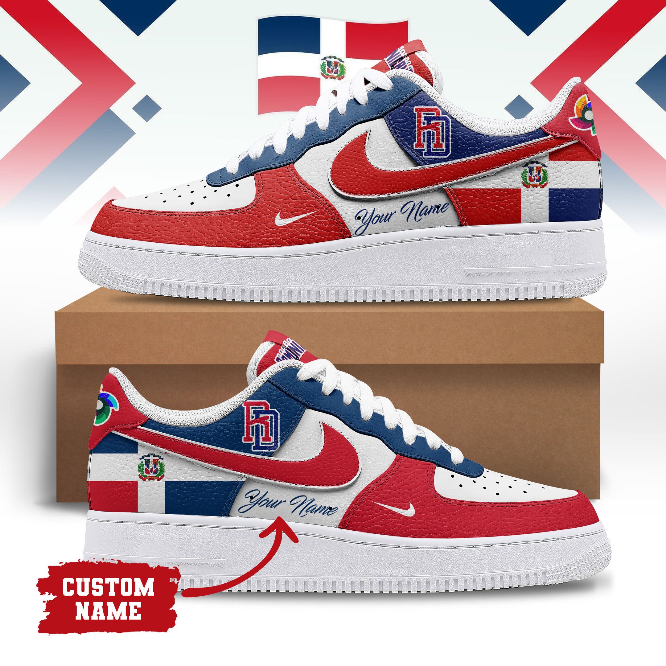 República Dominicana | Premium World Baseball Classic AF1 Shoes TD