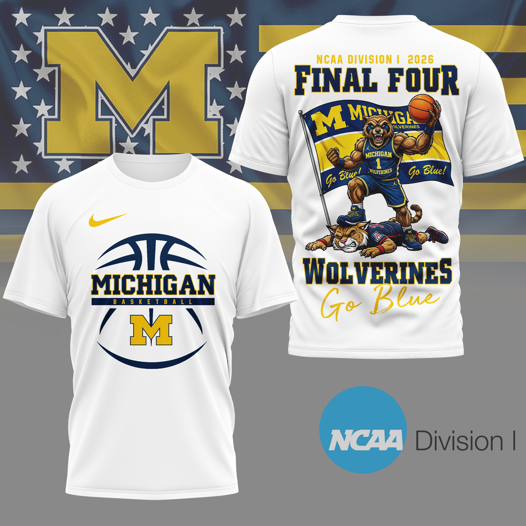 Michigan Wolverines | Premium NCAA Basketball 3D Shirt NY