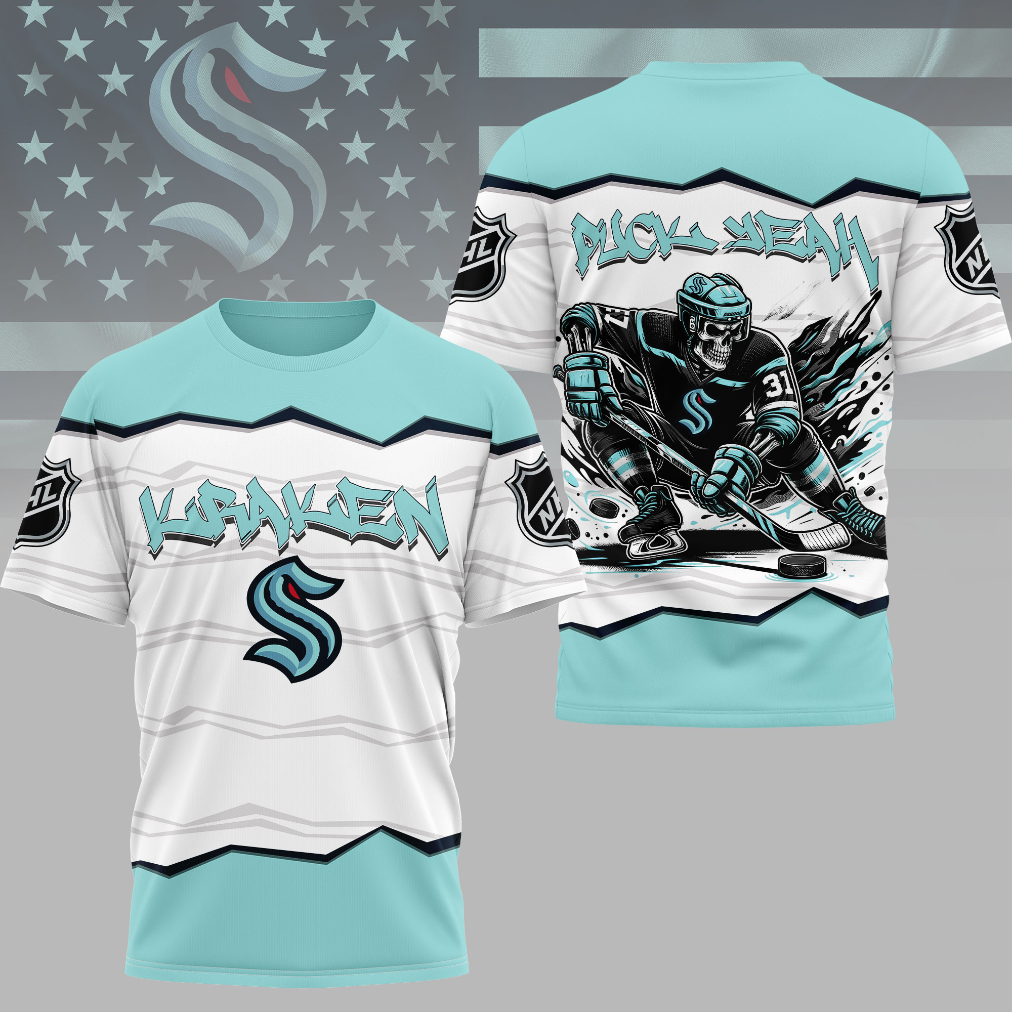 Seattle Kraken | Premium NHL Puck Yeah 3D Shirt HY