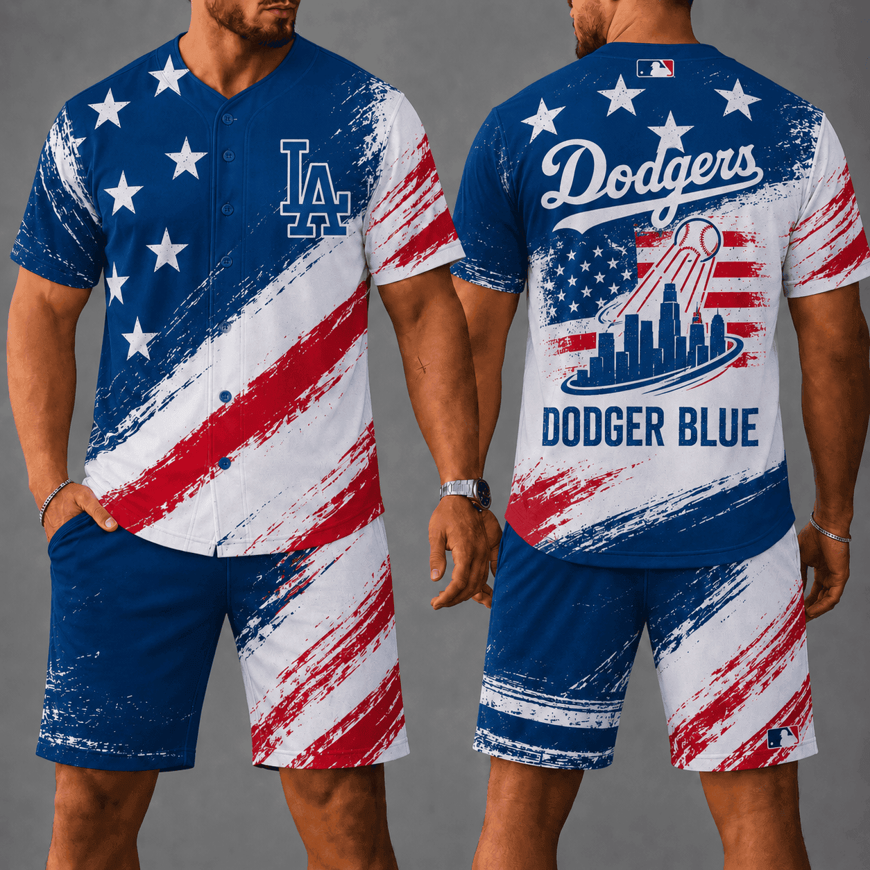 Los Angeles Dodgers | Premium MLB Star Spirit Jersey Shorts Set