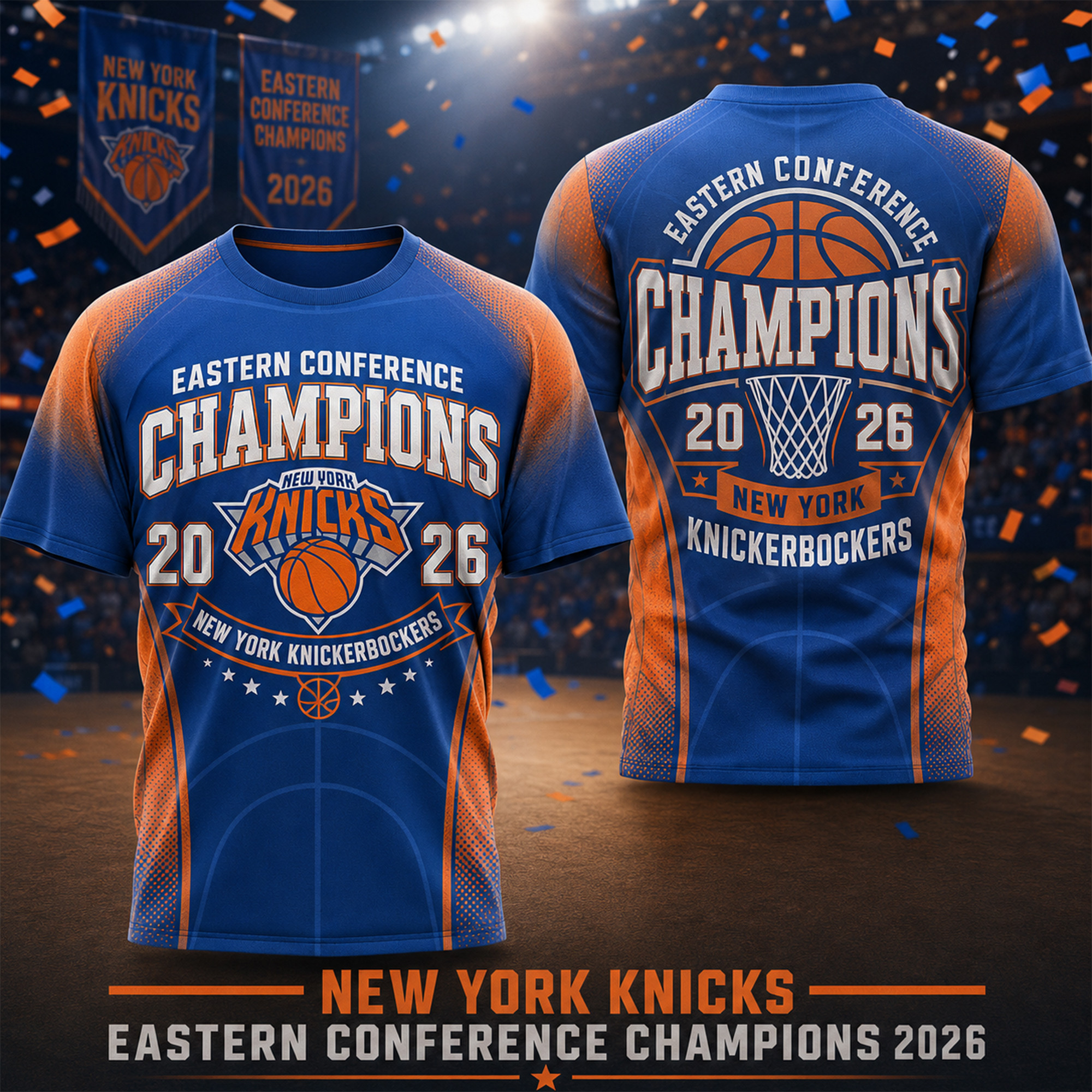 New York Knicks | Premium NBA Eastern Conference 2026 3D Shirt TD