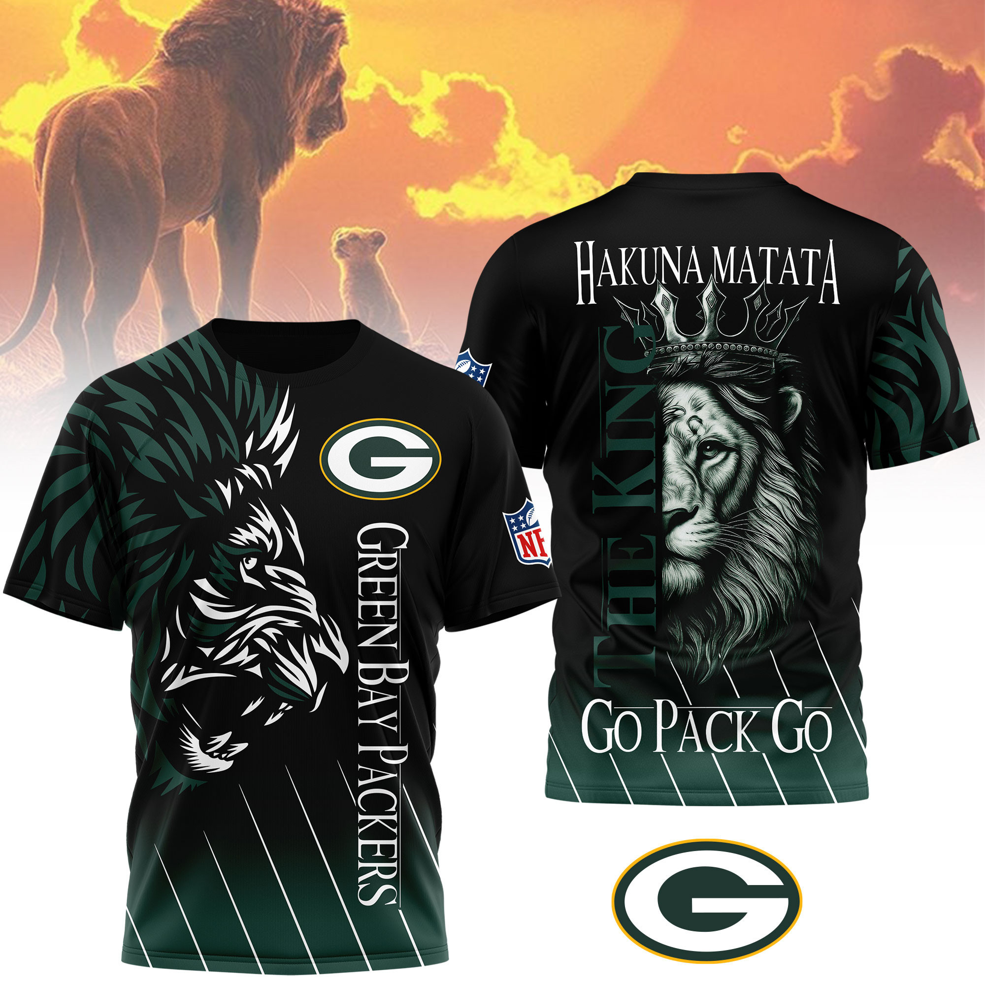 Green Bay Packers | Premium NFL The Lion King Fan Shirt NY