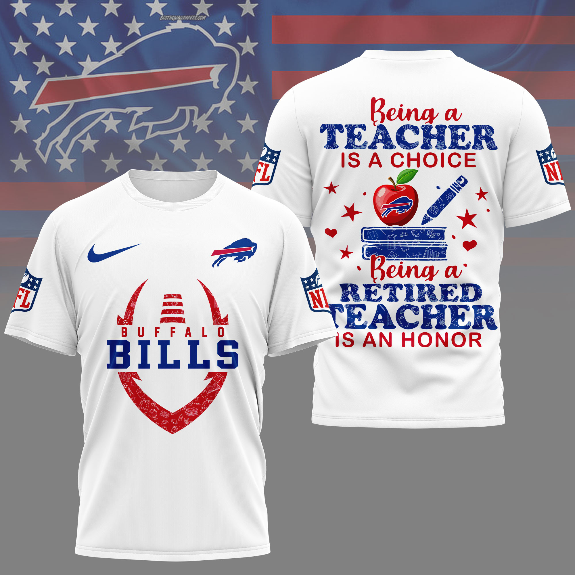 Buffalo Bills | Premium NFL Teacher Honor 3D Shirt NY