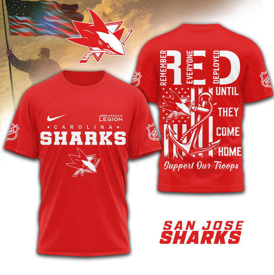 San Jose Sharks | Premium NHL Red Friday Shirt TD