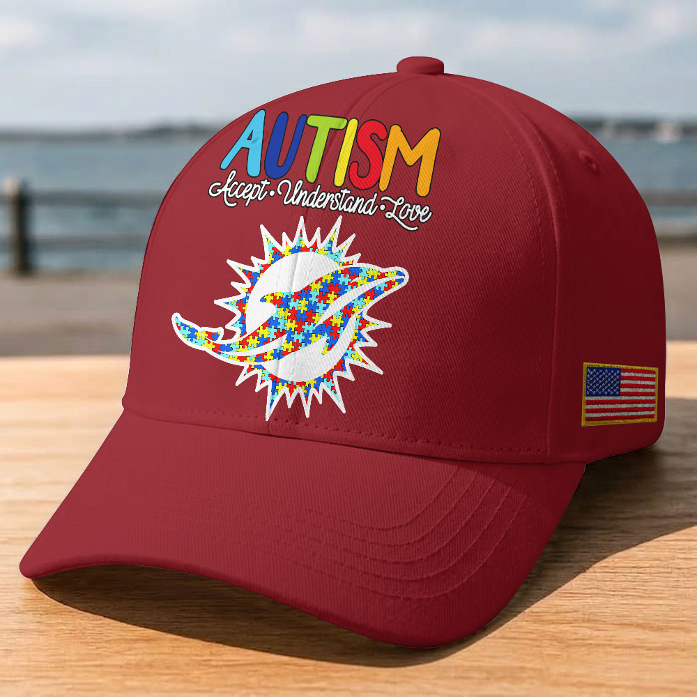 Miami Dolphins | Premium Classic NFL Autism Awareness Puzzle Cap