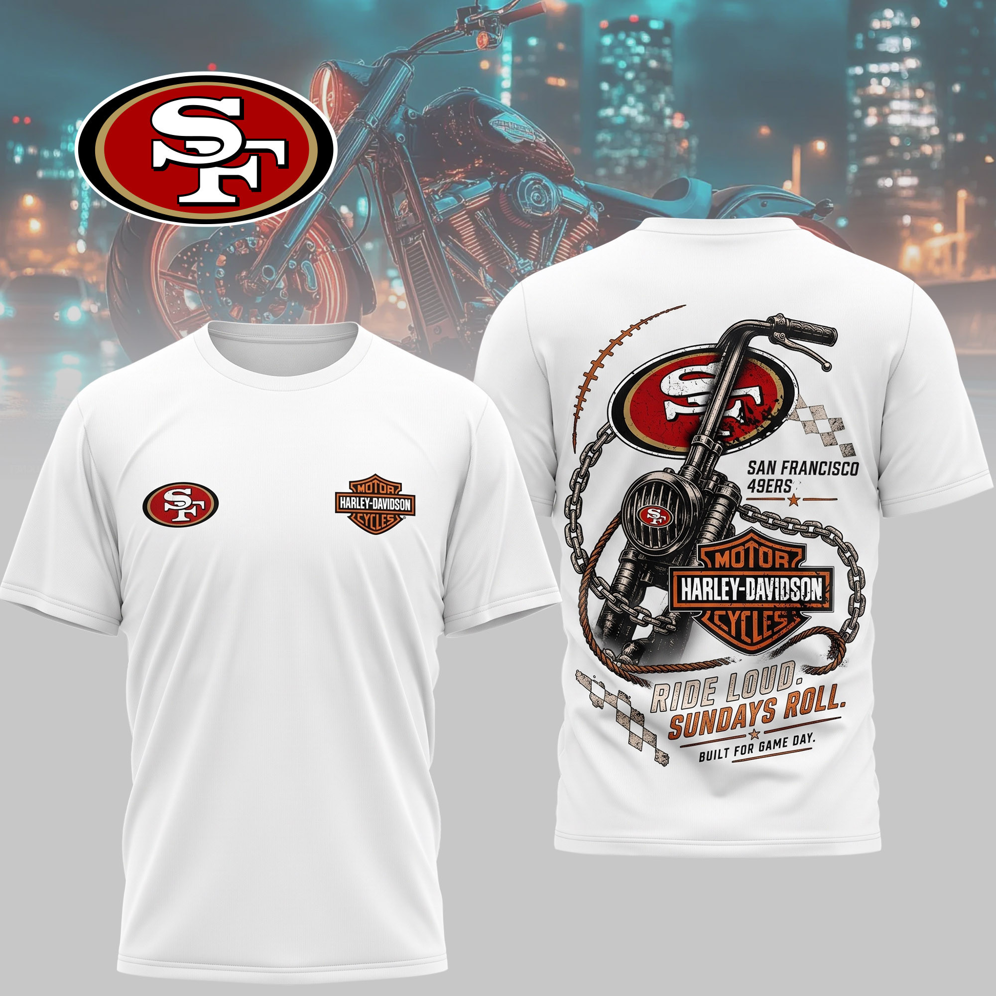 San Francisco 49ers | Premium NFL Ride & Football Team 3D Shirt NTH1