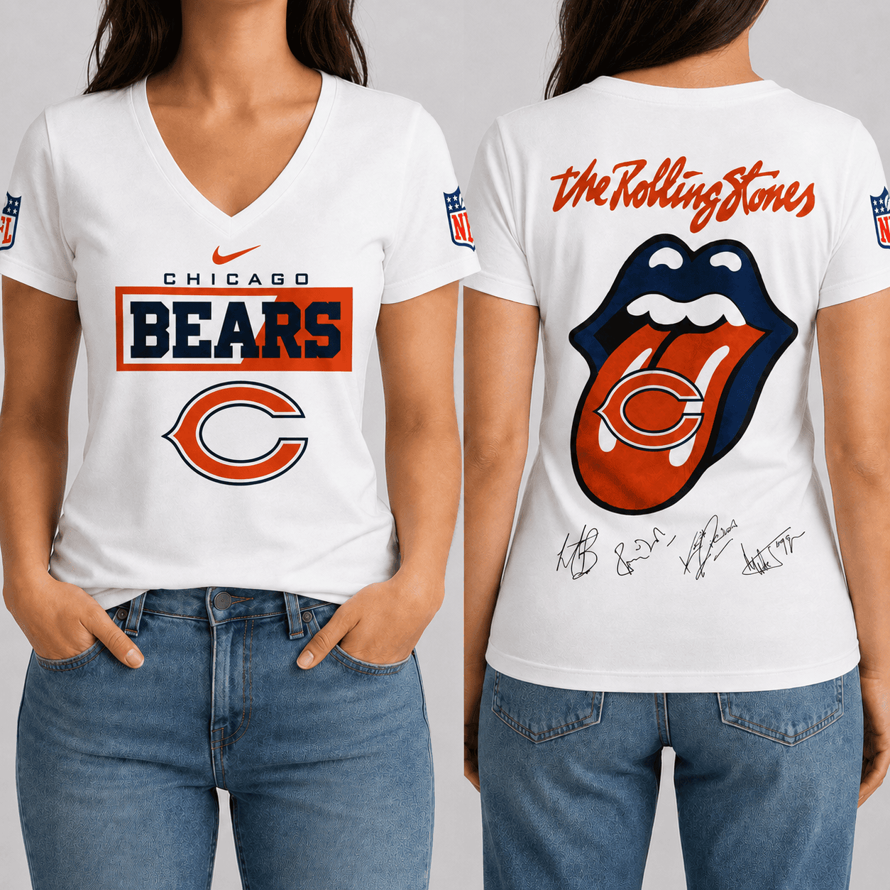 Chicago Bears | Premium NFL Rock 'n' Roll Spirit T-Shirt TD