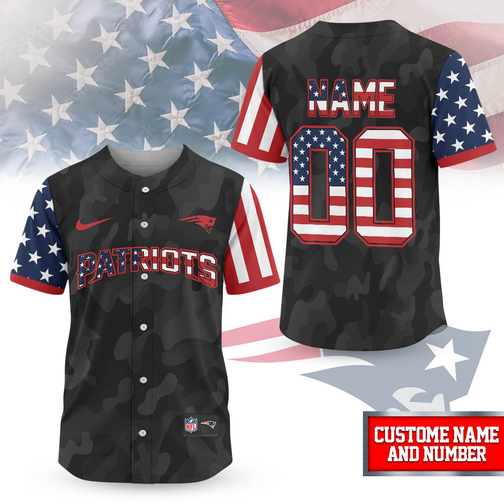 New England Patriots | Premium NFL American Pride Custom Jersey Shirt NTH1