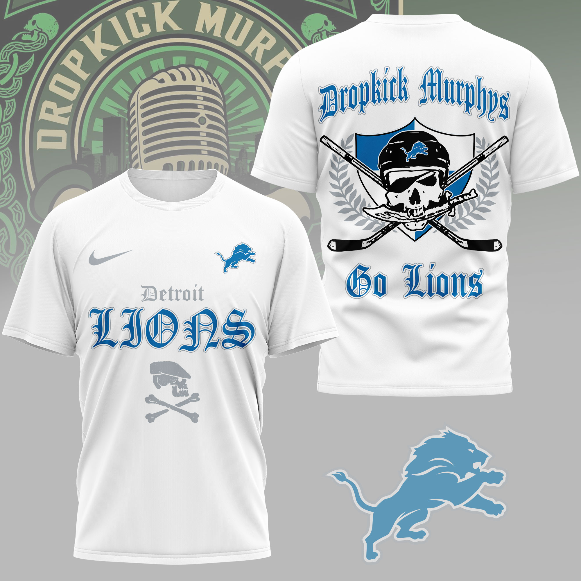 Detroit Lions | Premium NFL Dropkick Murphys Fan 3D Shirt NY