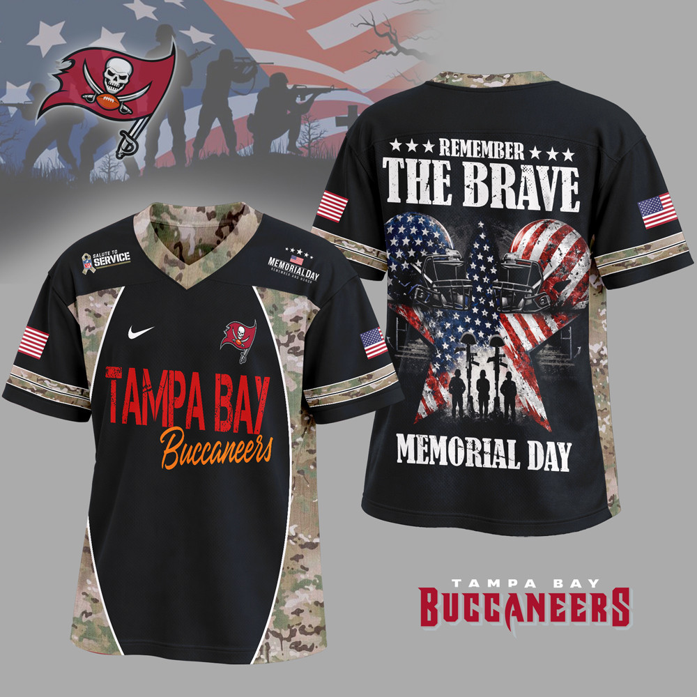 Tampa Bay Buccaneers | Premium NFL Memorial Day V-neck Baseball Jersey HY