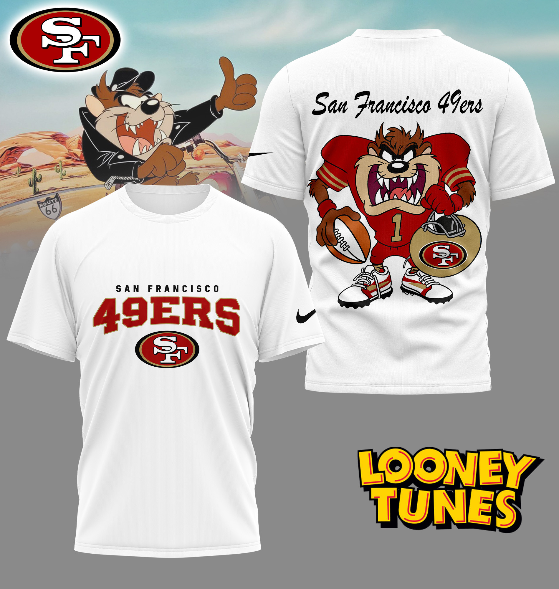 San Francisco 49ers | Premium NFL and Looney Tunes Fan Shirt HI