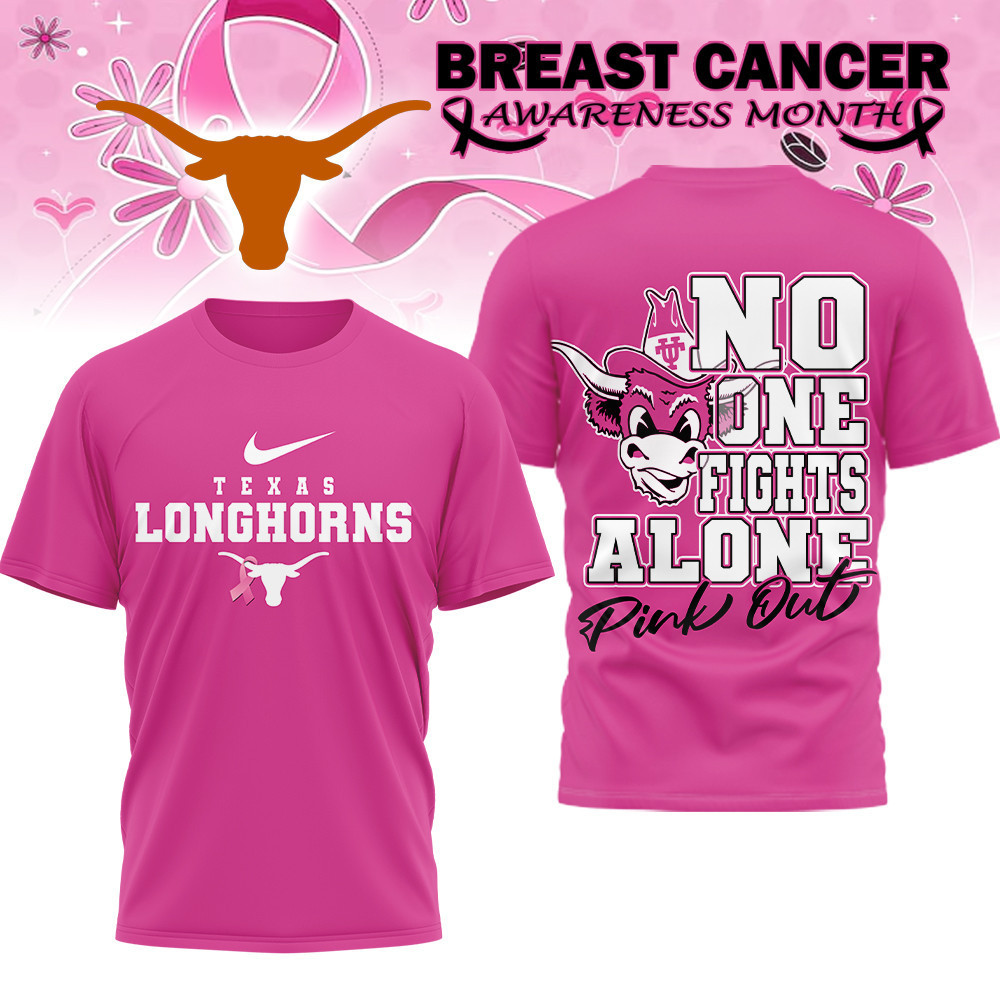 Texas Longhorns | Premium NCAA Breast Cancer October T-Shirt MM