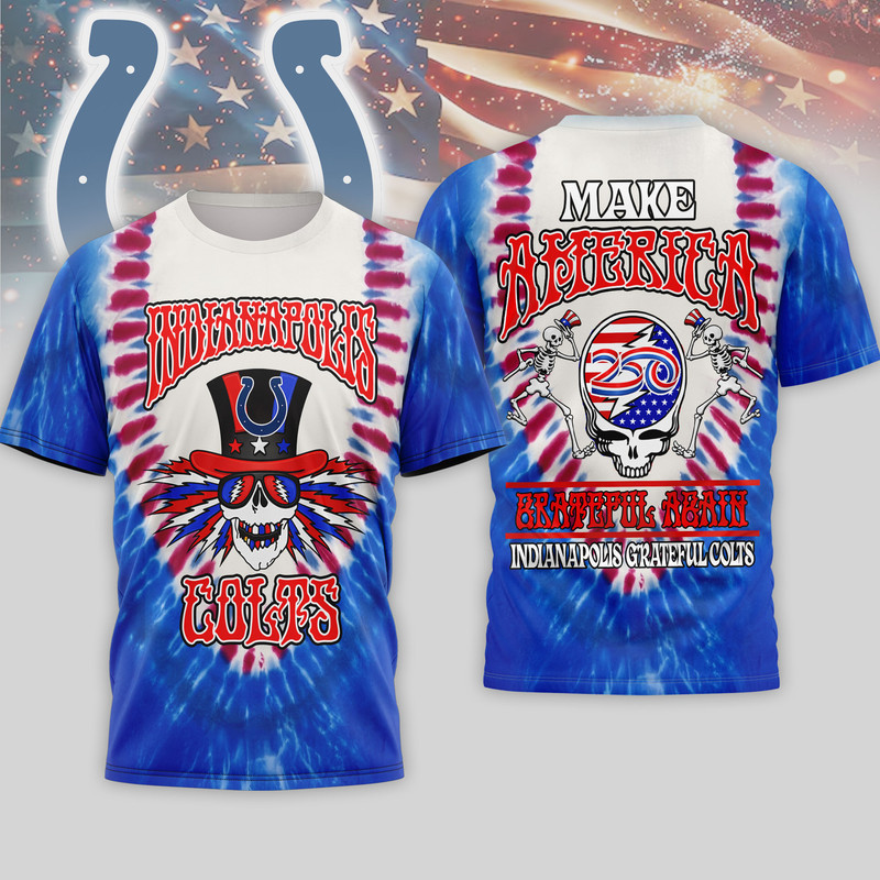 Indianapolis Colts | Premium NFL Grateful Dead 250 Years Of America 3D Shirt HY