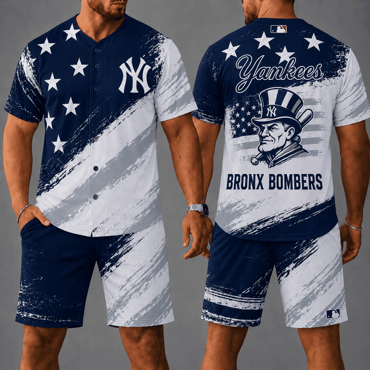 New York Yankees | Premium MLB Star Spirit Jersey Shorts Set