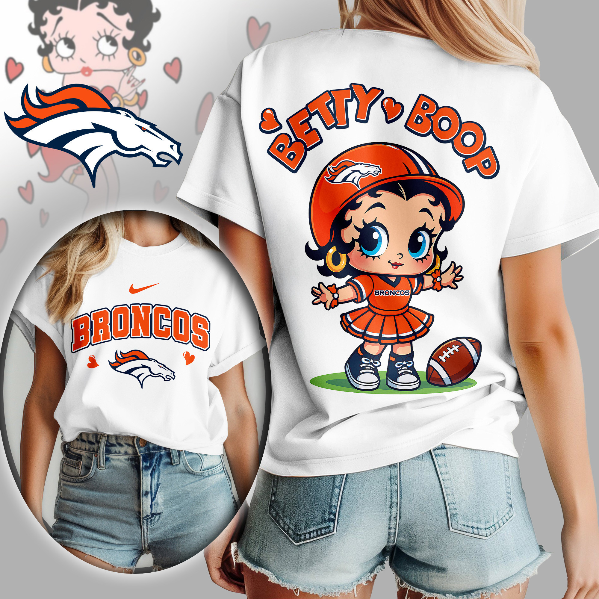 Denver Broncos | Premium NFL Betty Boop Women's Shirt TD