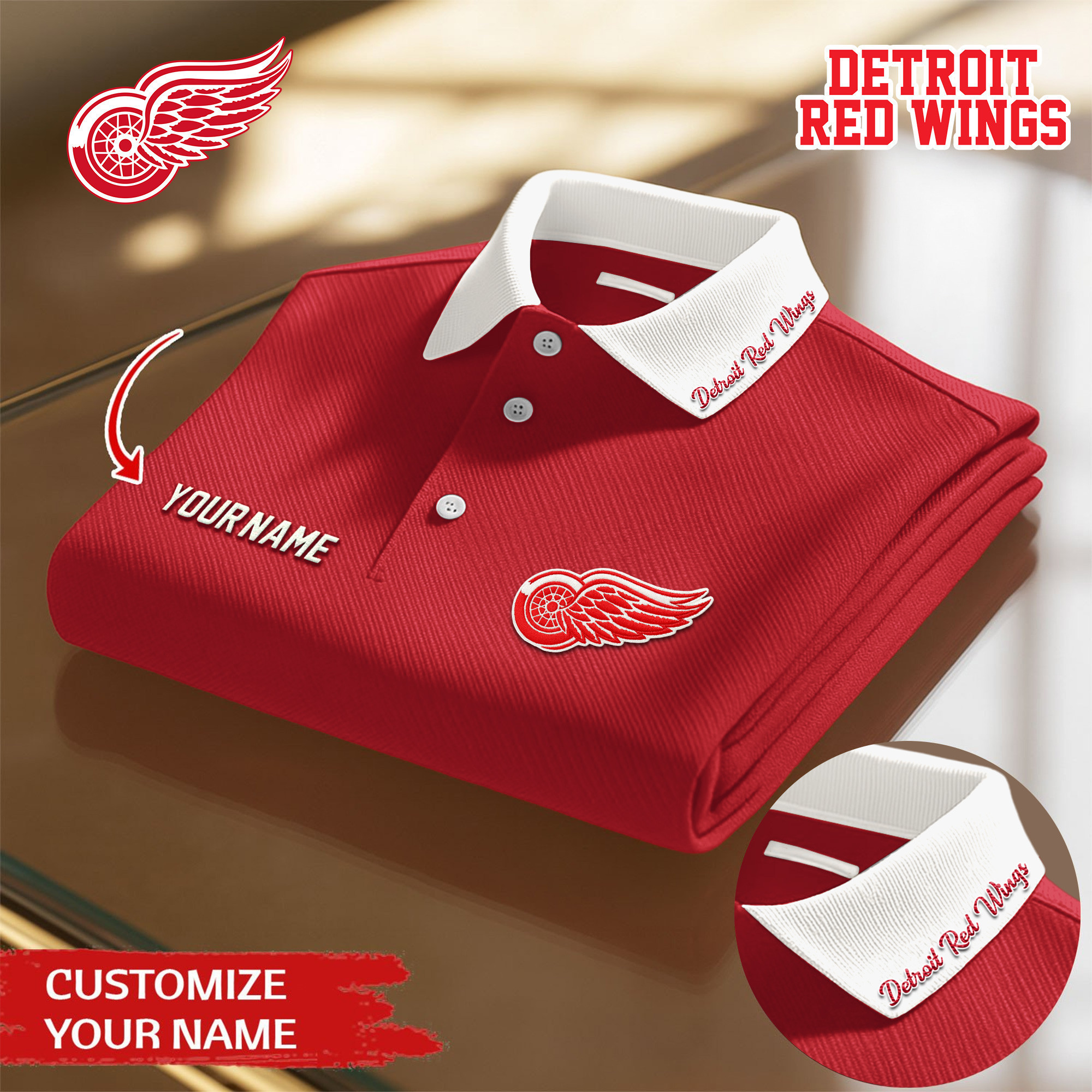 Detroit Red Wings | Premium NHL Polo Shirt TD