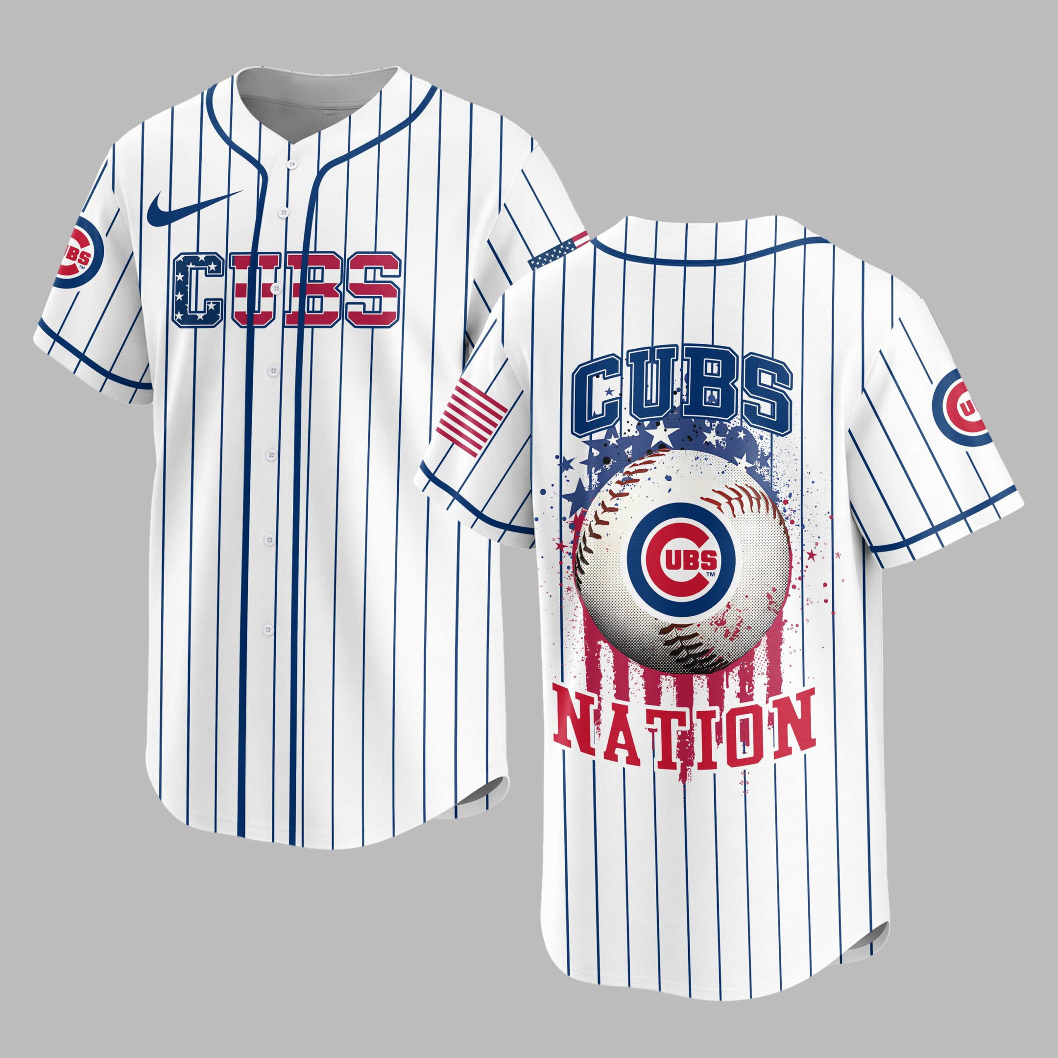 Chicago Cubs | MLB USA Flag Edition Premium Baseball Jersey