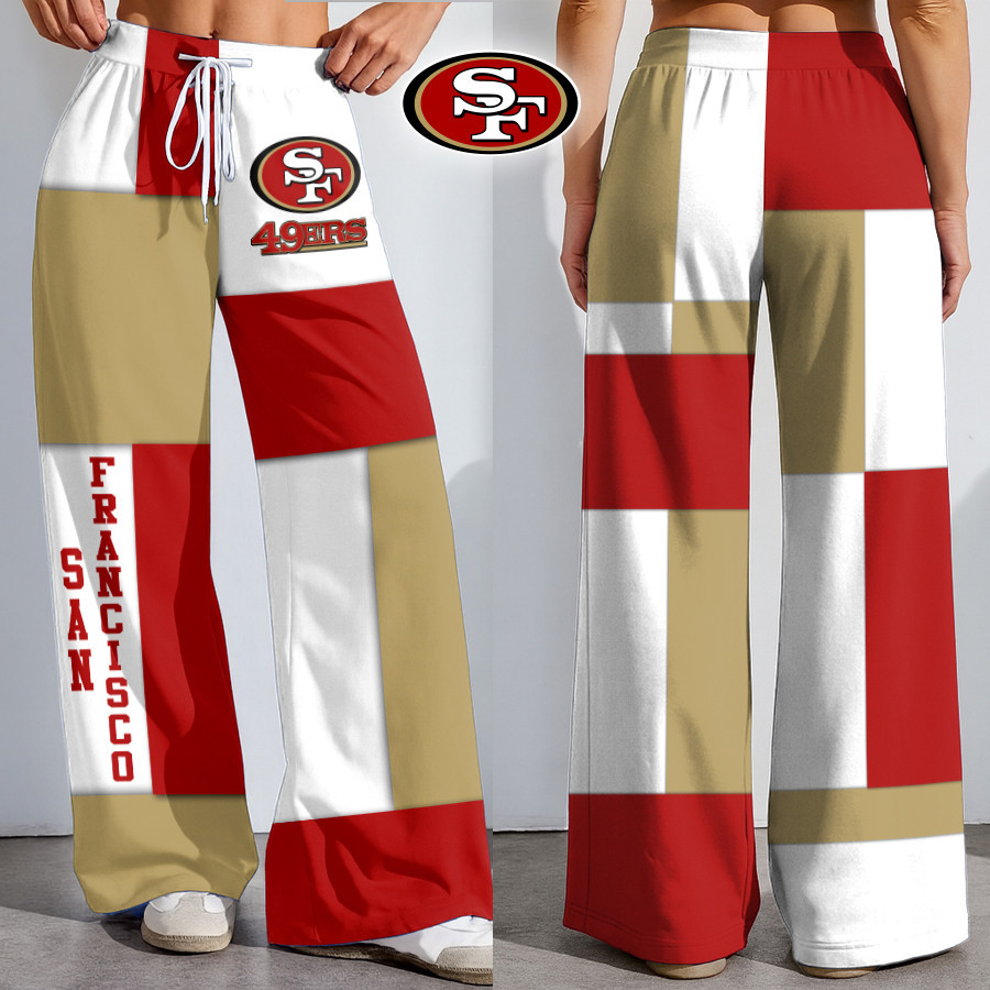 San Francisco 49ers | Premium NFL Color Block Football High-Stretch Casual Pants HI