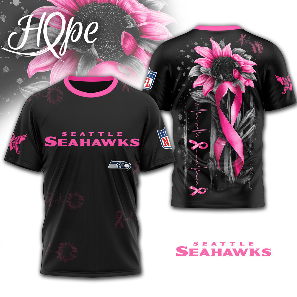 Seattle Seahawks | Premium NFL Hope Pink Ribbon 3D Shirt NTH1