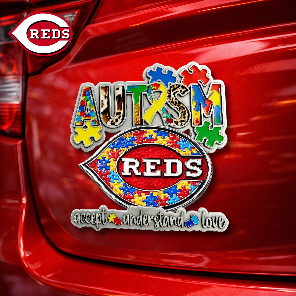 Cincinnati Reds | Premium MLB Autism Awareness Car Name Badge HY