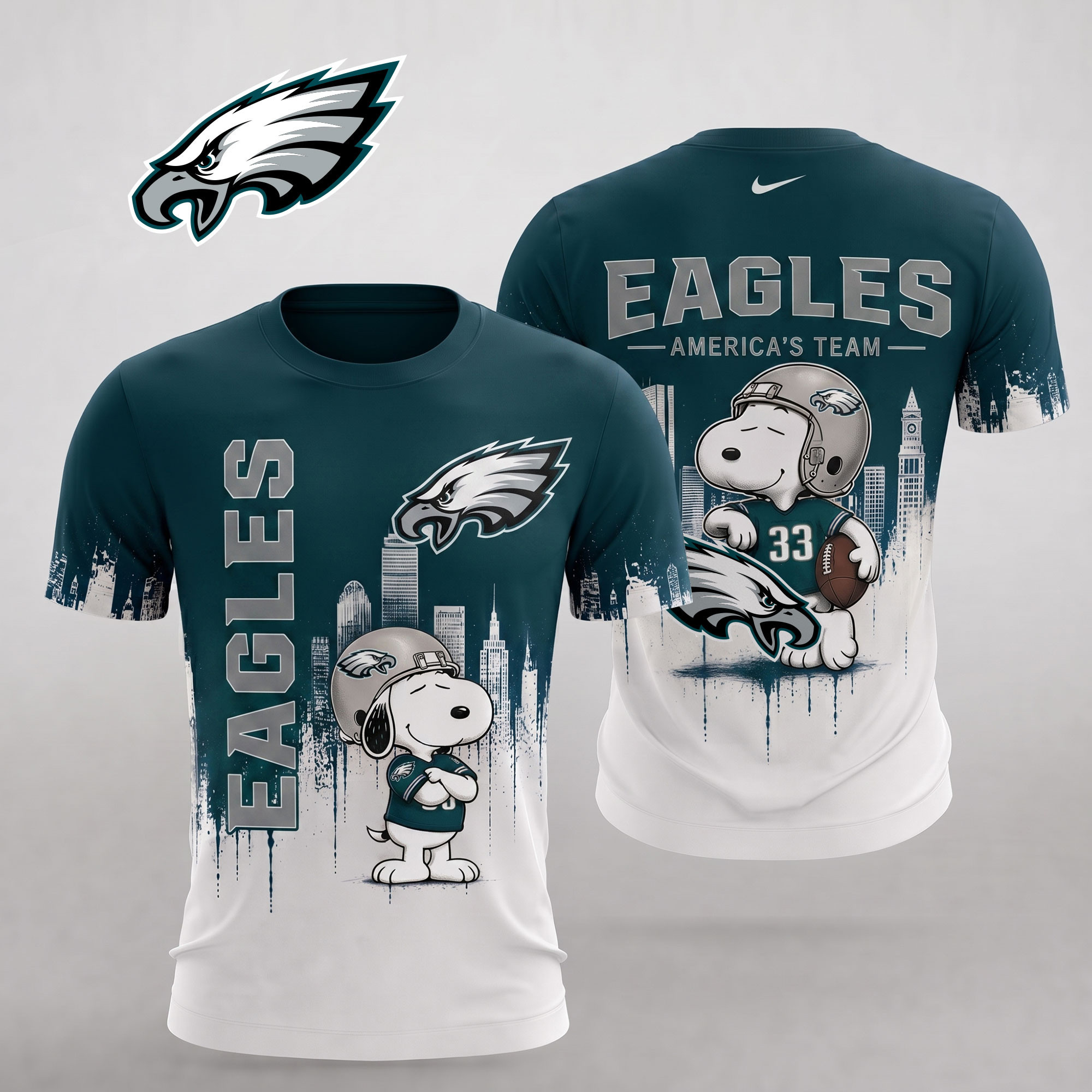 Philadelphia Eagles | Premium NFL Gridiron Sunday Cartoon 3D Shirt NTH1