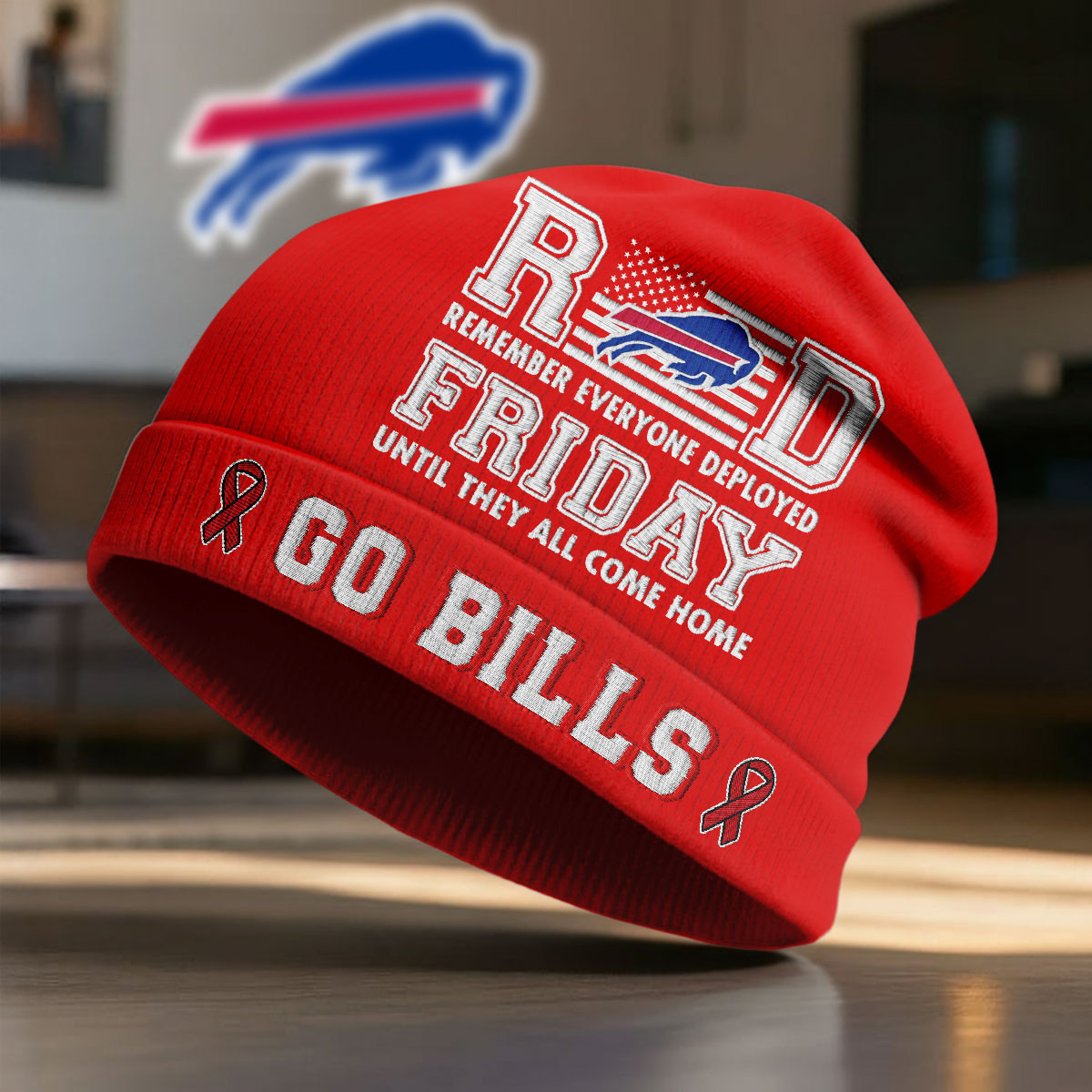 Buffalo Bills | Premium NFL Red Friday Beanie Hat NY