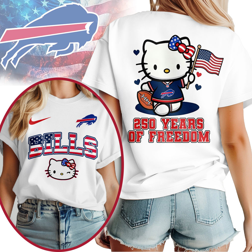 Buffalo Bills | Premium NFL Hello Kitty Celebrates 250th Anniversary Women Shirt NP