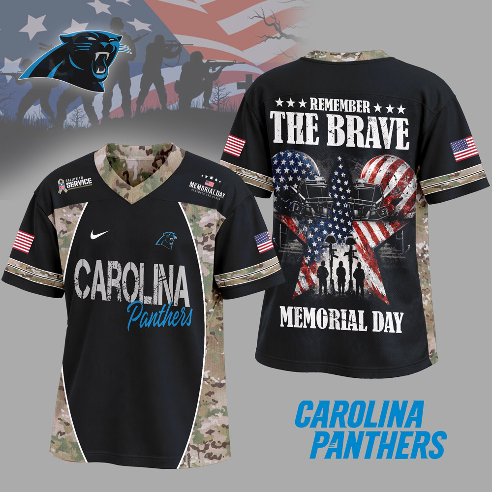 Carolina Panthers | Premium NFL Memorial Day V-neck Baseball Jersey HY