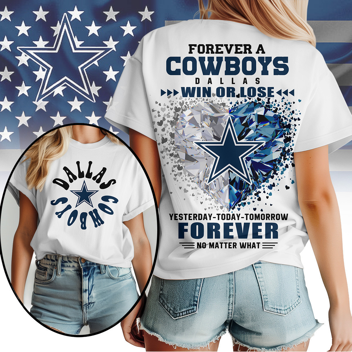 Dallas Cowboys | Premium NFL Win or Lose Always Loyal Women's Shirt NY