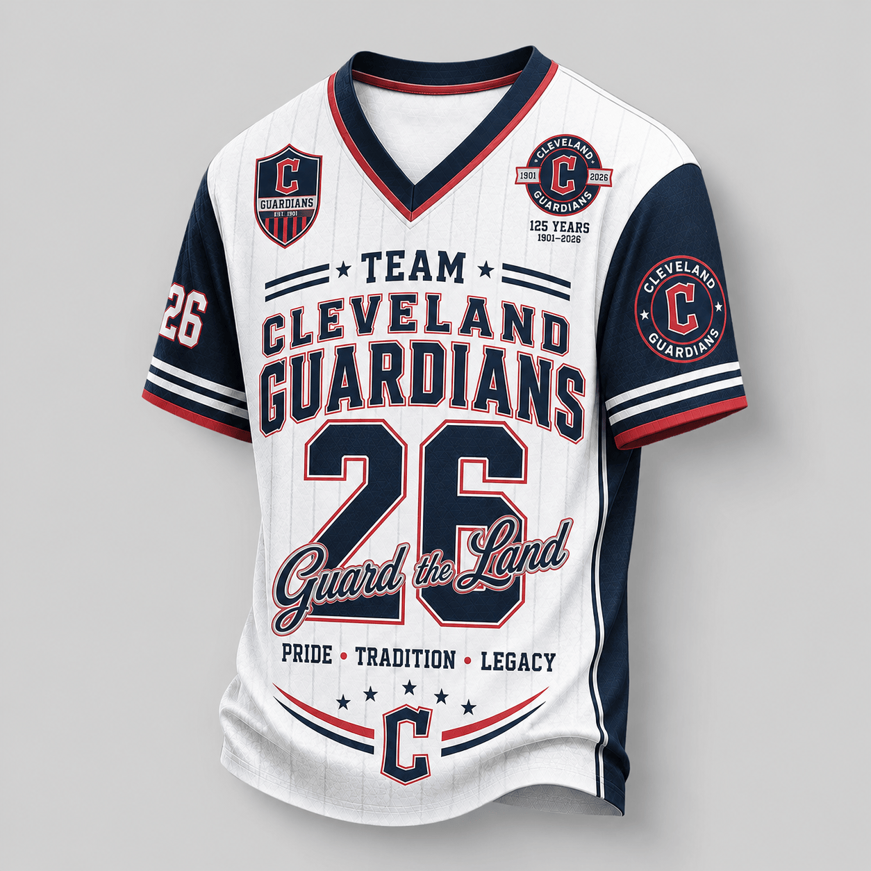 Cleveland Guardians | Premium MLB Legacy Pride V-Neck Jersey