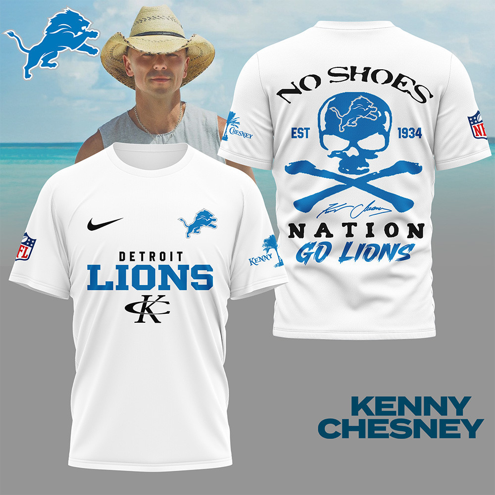 Detroit Lions | Premium NFL Kenny Chesney Fan 3D Shirt NY