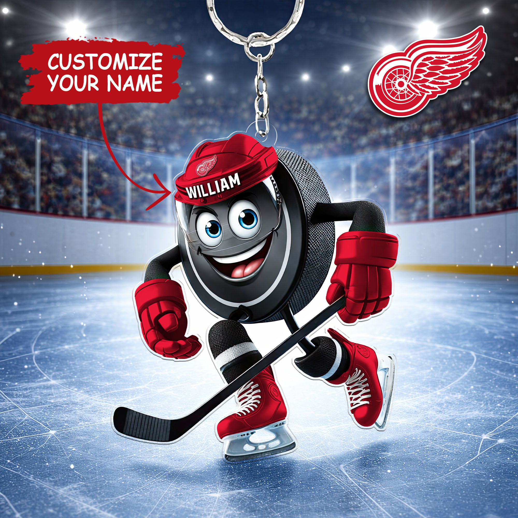 Detroit Red Wings | Premium NHL Game Day Keychain NY