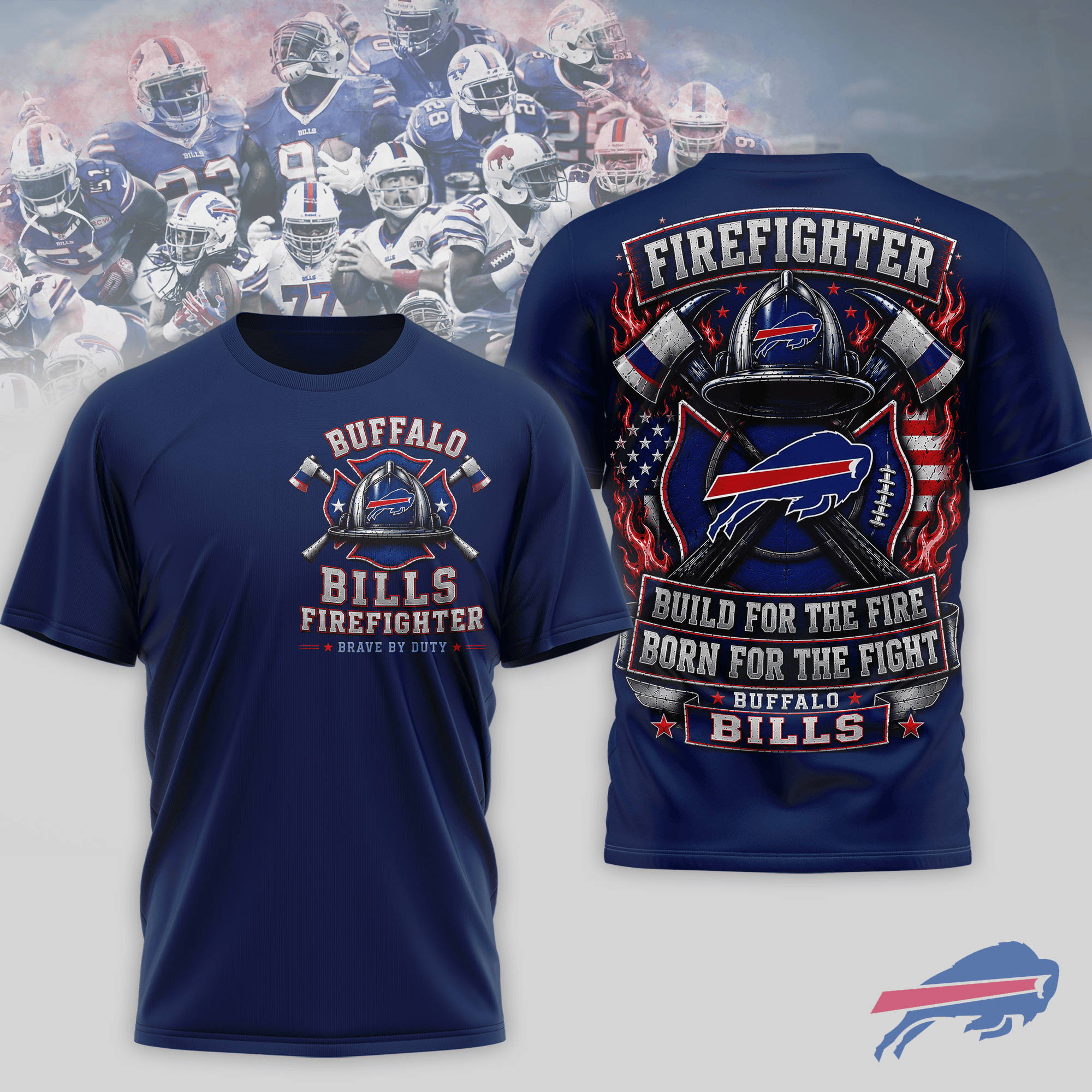 Buffalo Bills | Premium NFL Firefighter Tribute Team 3D Shirt NTH1
