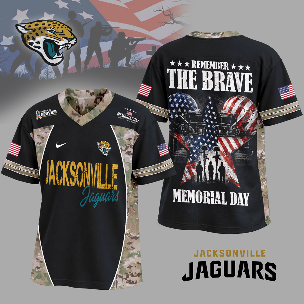Jacksonville Jaguars | Premium NFL Memorial Day V-neck Baseball Jersey HY