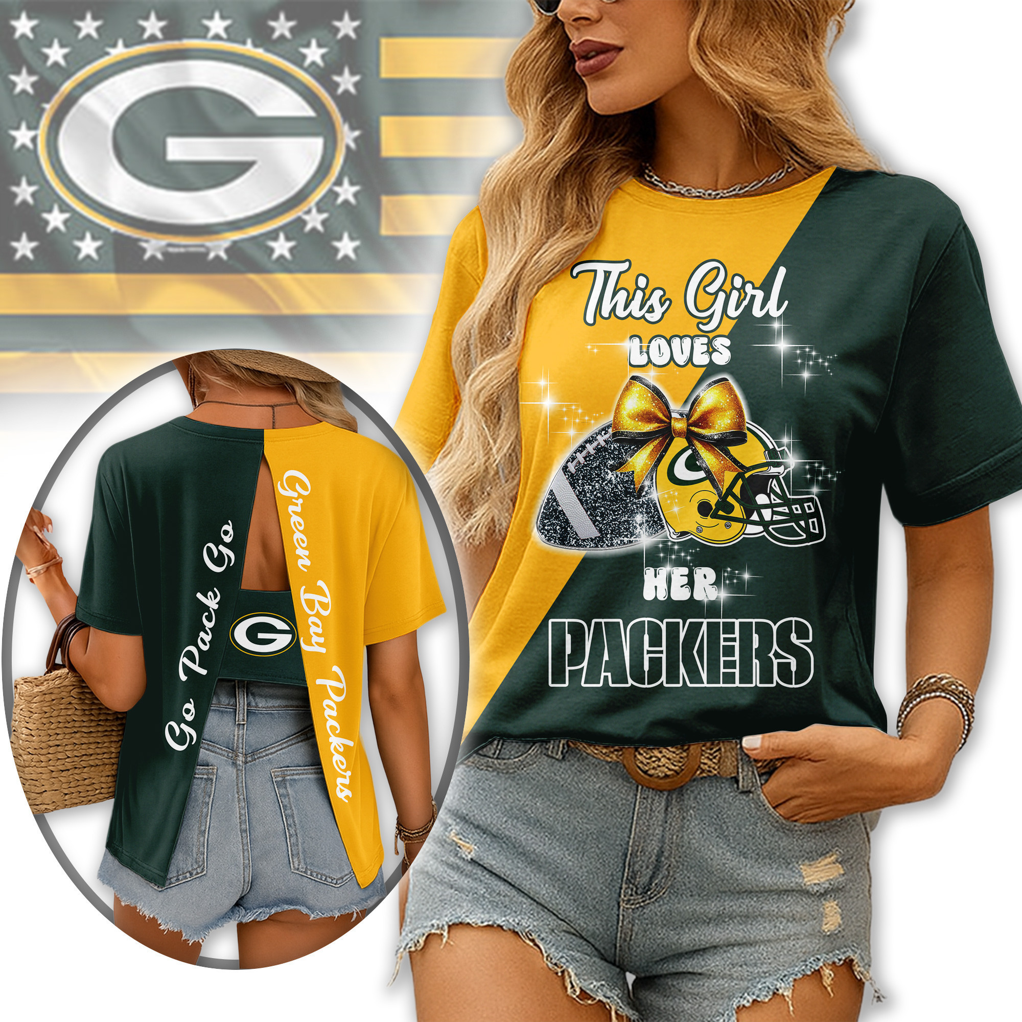 Green Bay Packers | Premium NFL Back Slit Short Sleeve TD