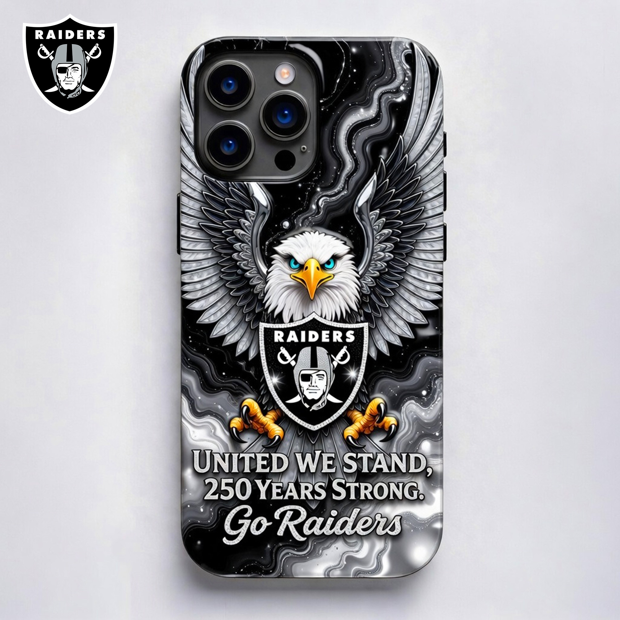Las Vegas Raiders | Premium NFL 250 Years Of America Freedom Luxury Phone Case NY