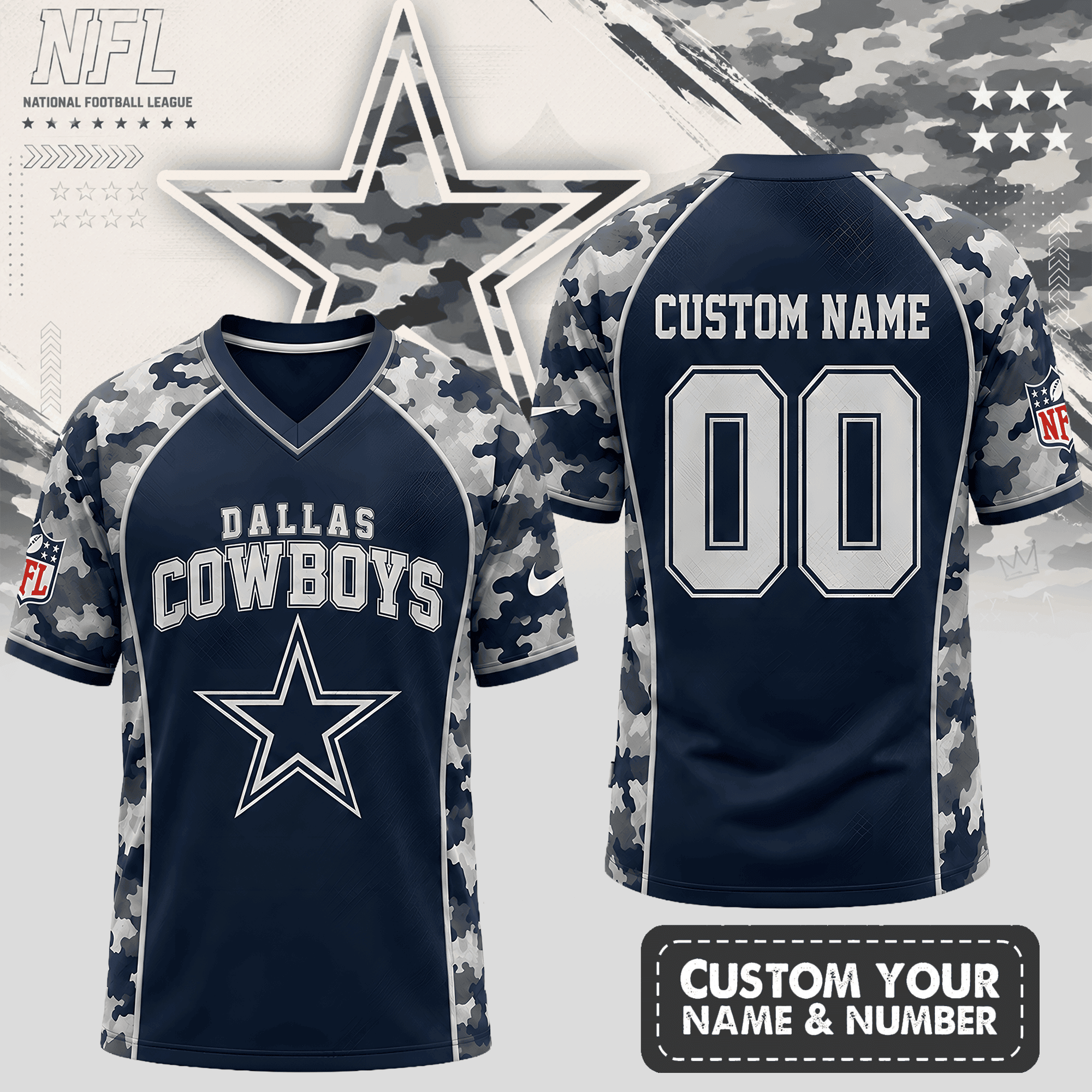 Dallas Cowboys | Premium NFL Born for Game Day V-Neck Jersey NTH1