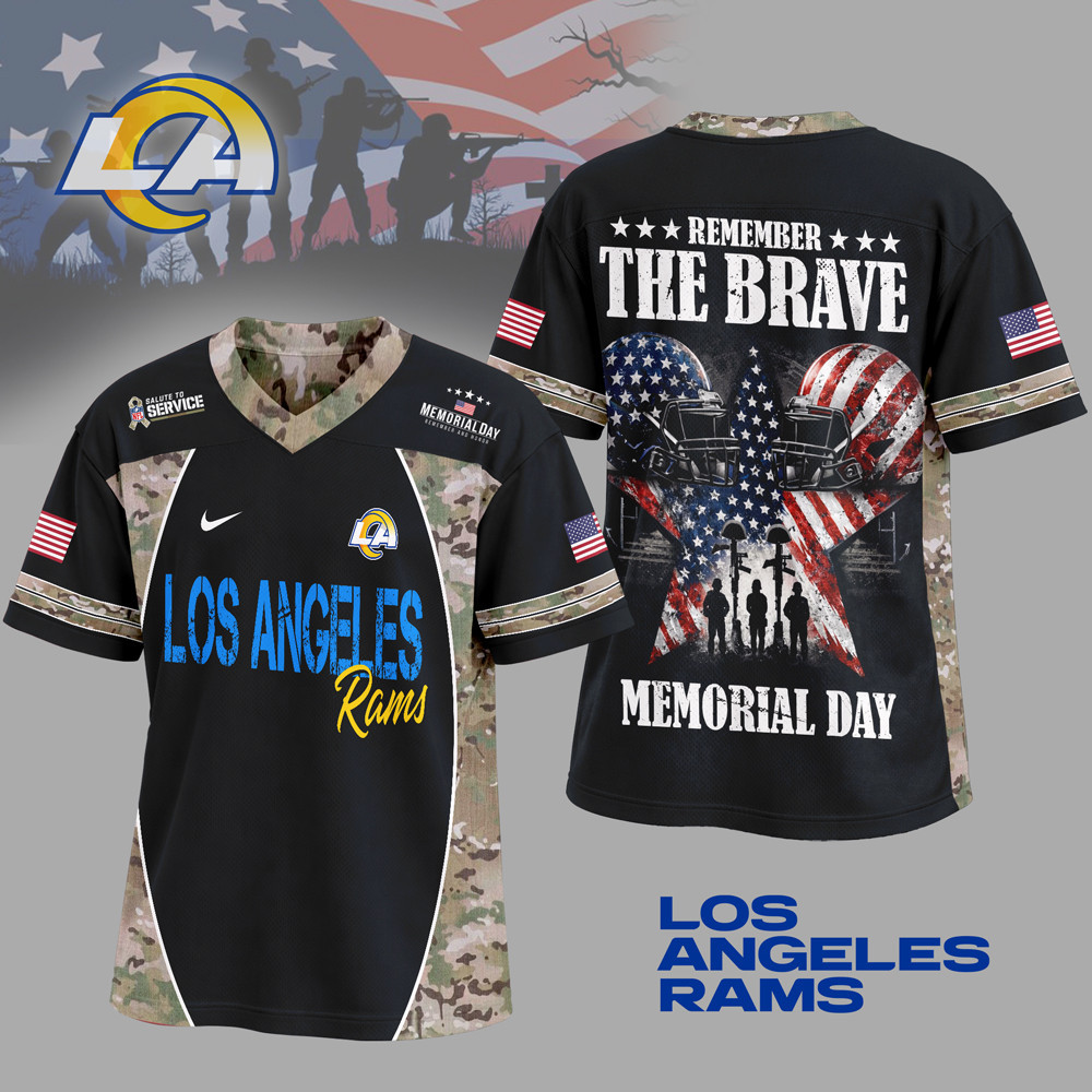 Los Angeles Rams | Premium NFL Memorial Day V-neck Baseball Jersey HY