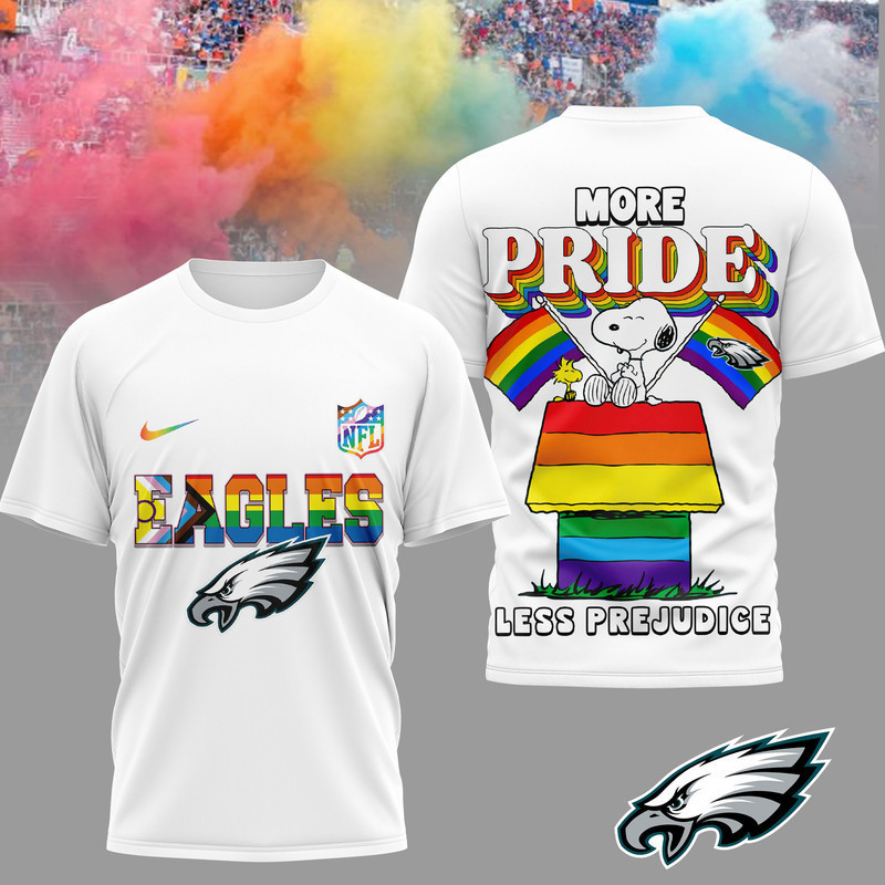 Philadelphia Eagles | Premium NFL Snoopy Pride Month 3D T-Shirt HY