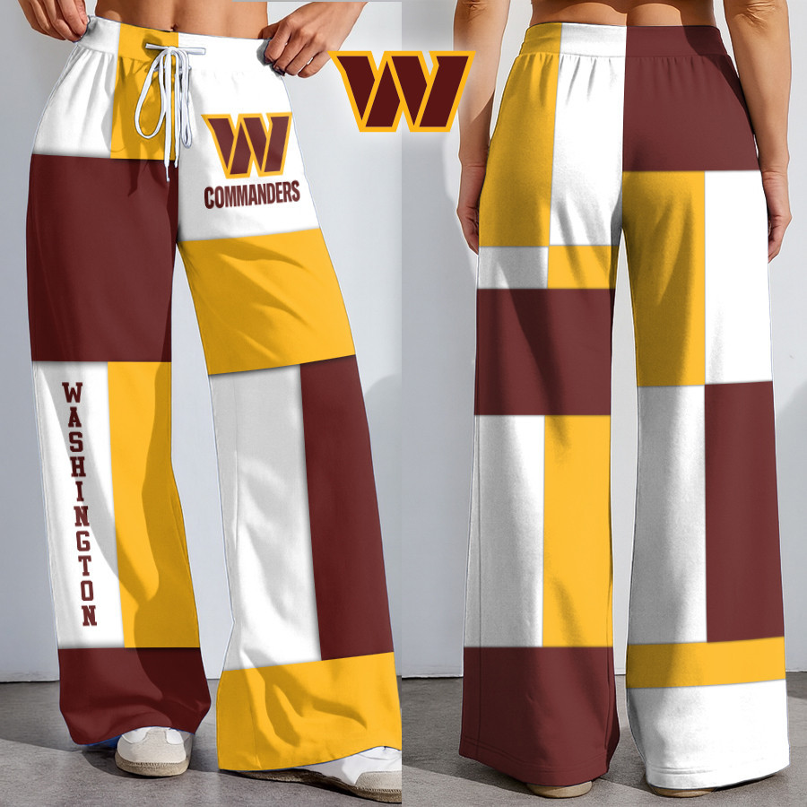 Washington Commanders | Premium NFL Color Block Football High-Stretch Casual Pants HI