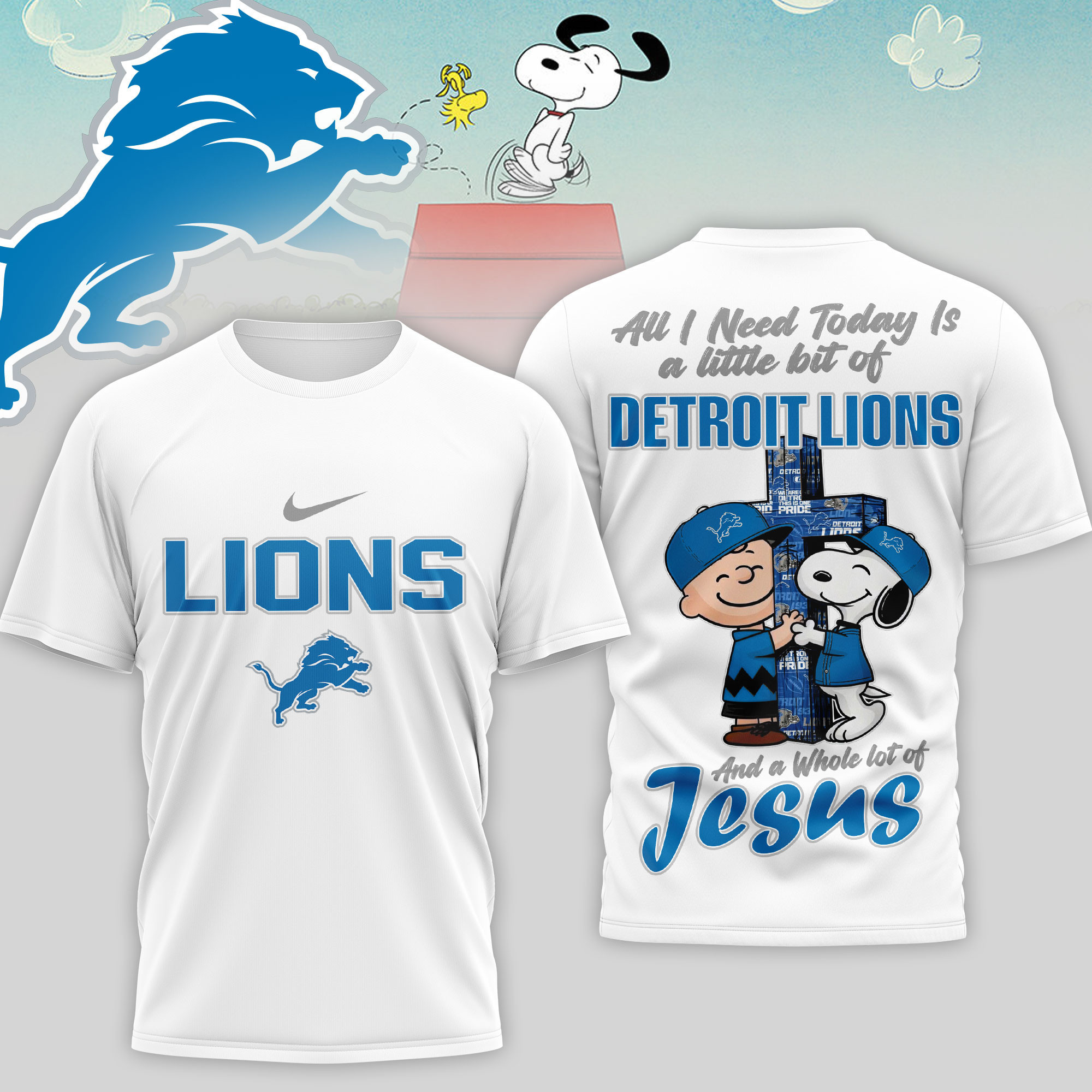 Detroit Lions | Premium NFL League Blessing 3D Shirt NTH1