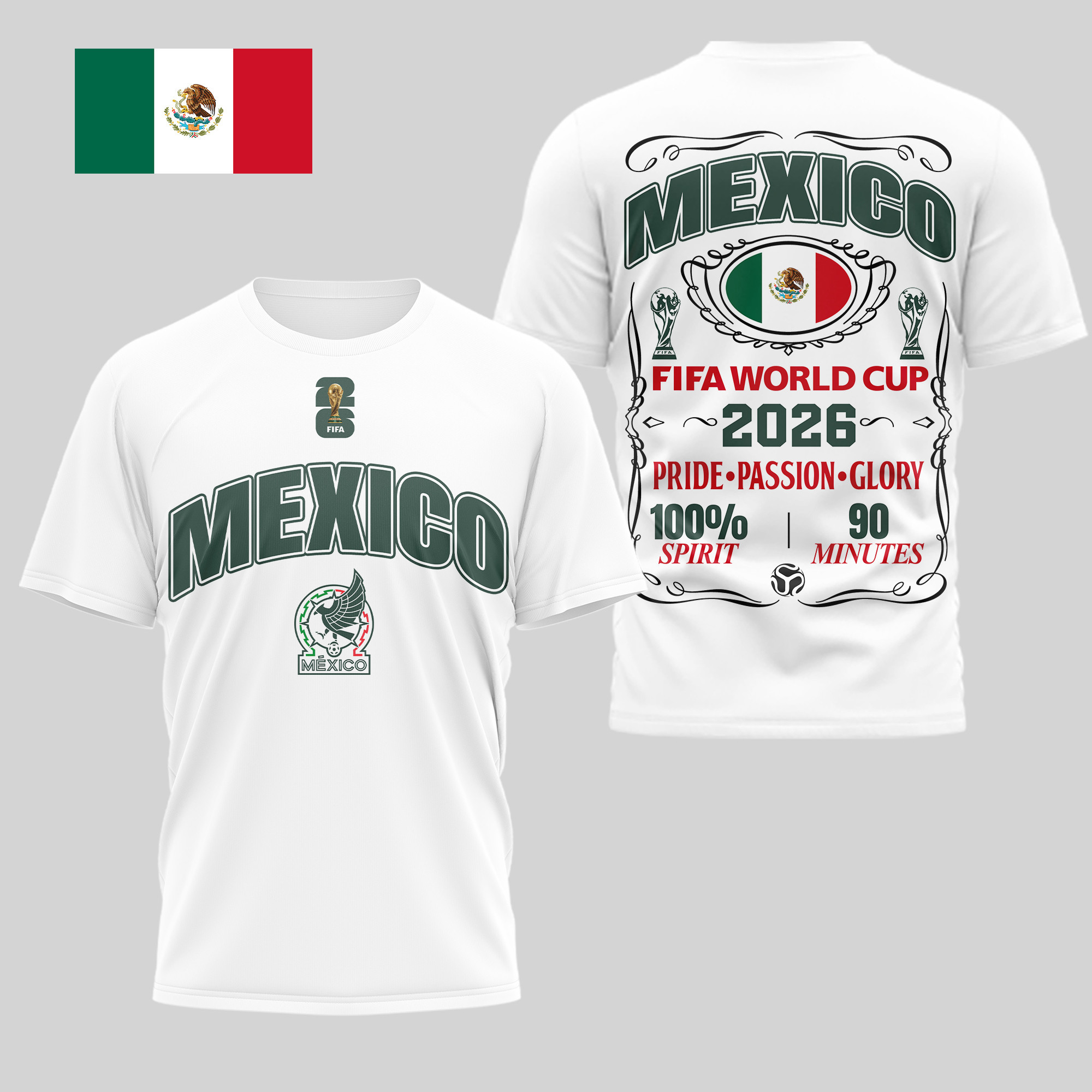 Mexico | Premium WC26 Pride Passion Glory 3D Shirt TD