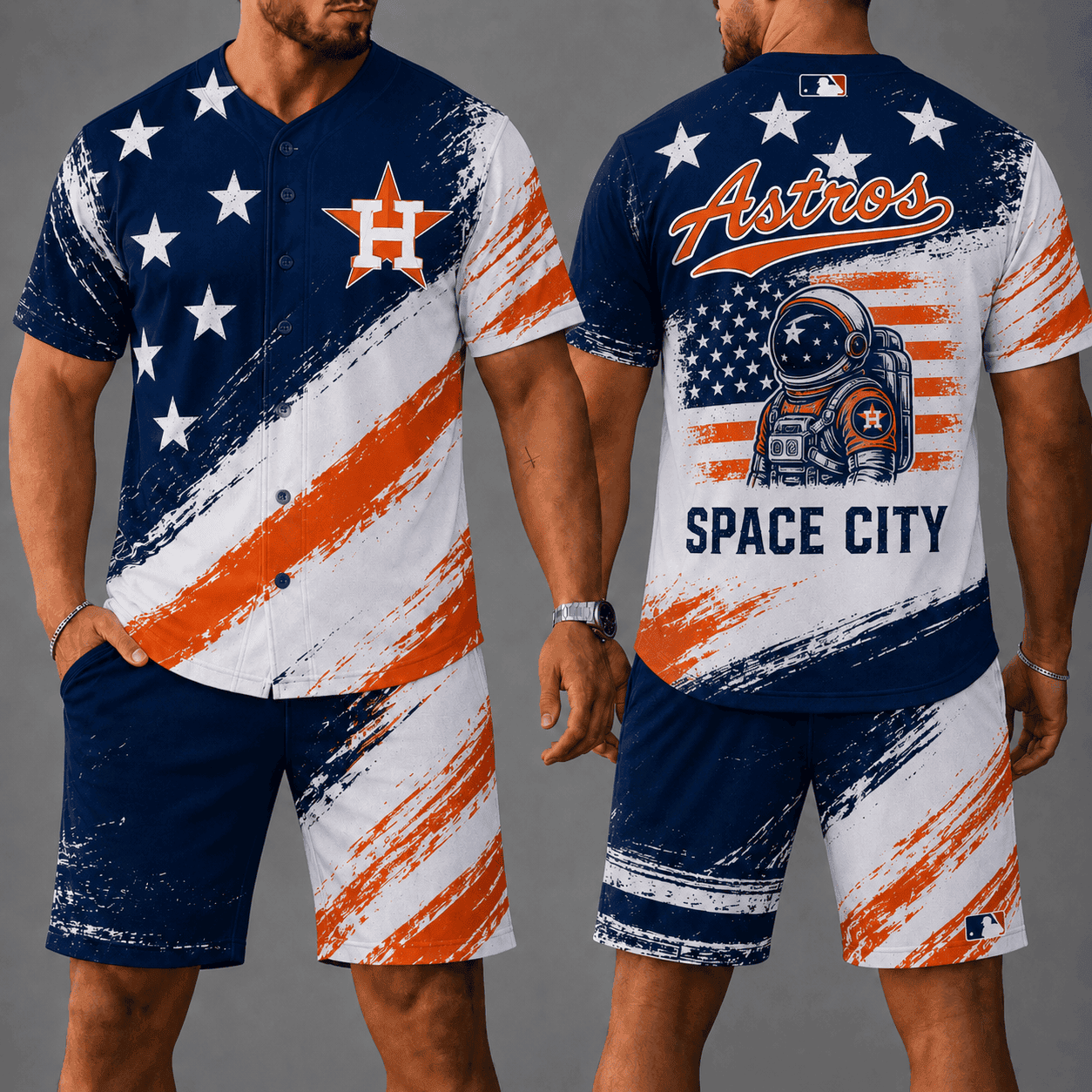 Houston Astros | Premium MLB Star Spirit Jersey Shorts Set