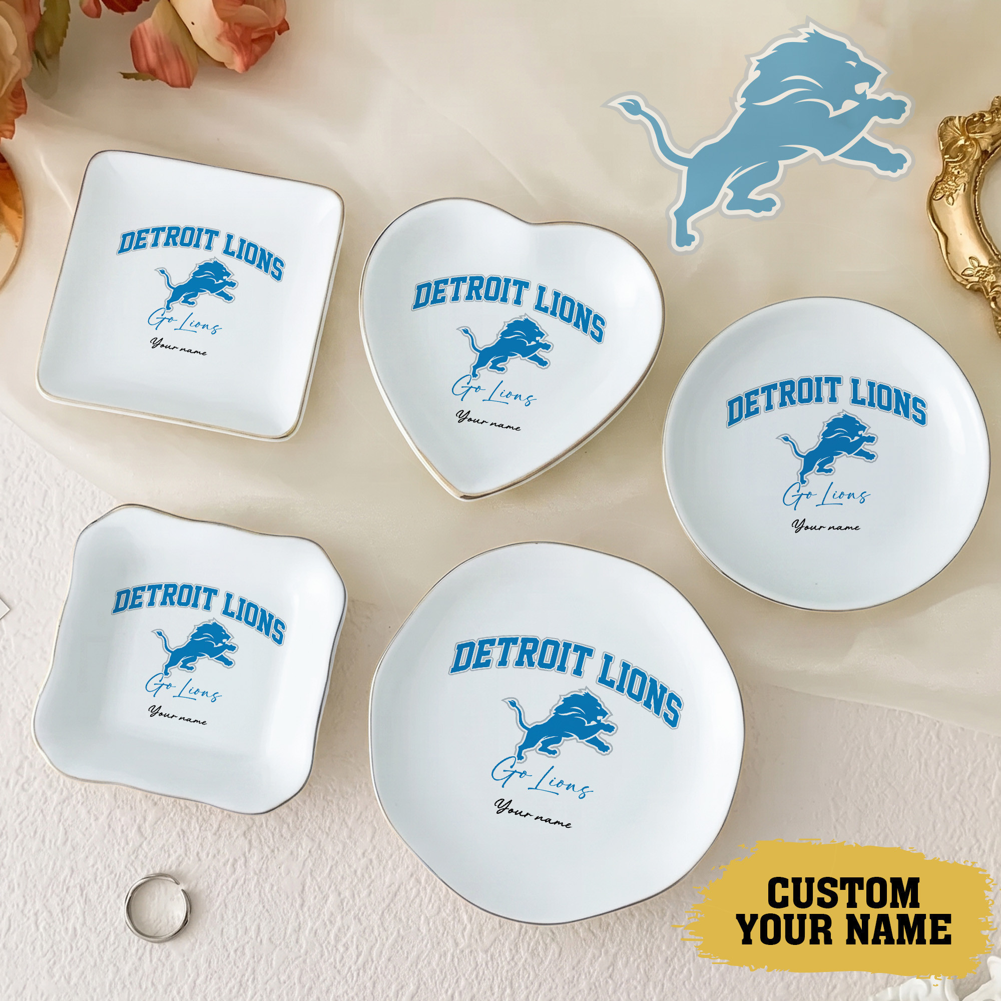 Detroit Lions | Premium NFL Game Day Jewelry Dish NY