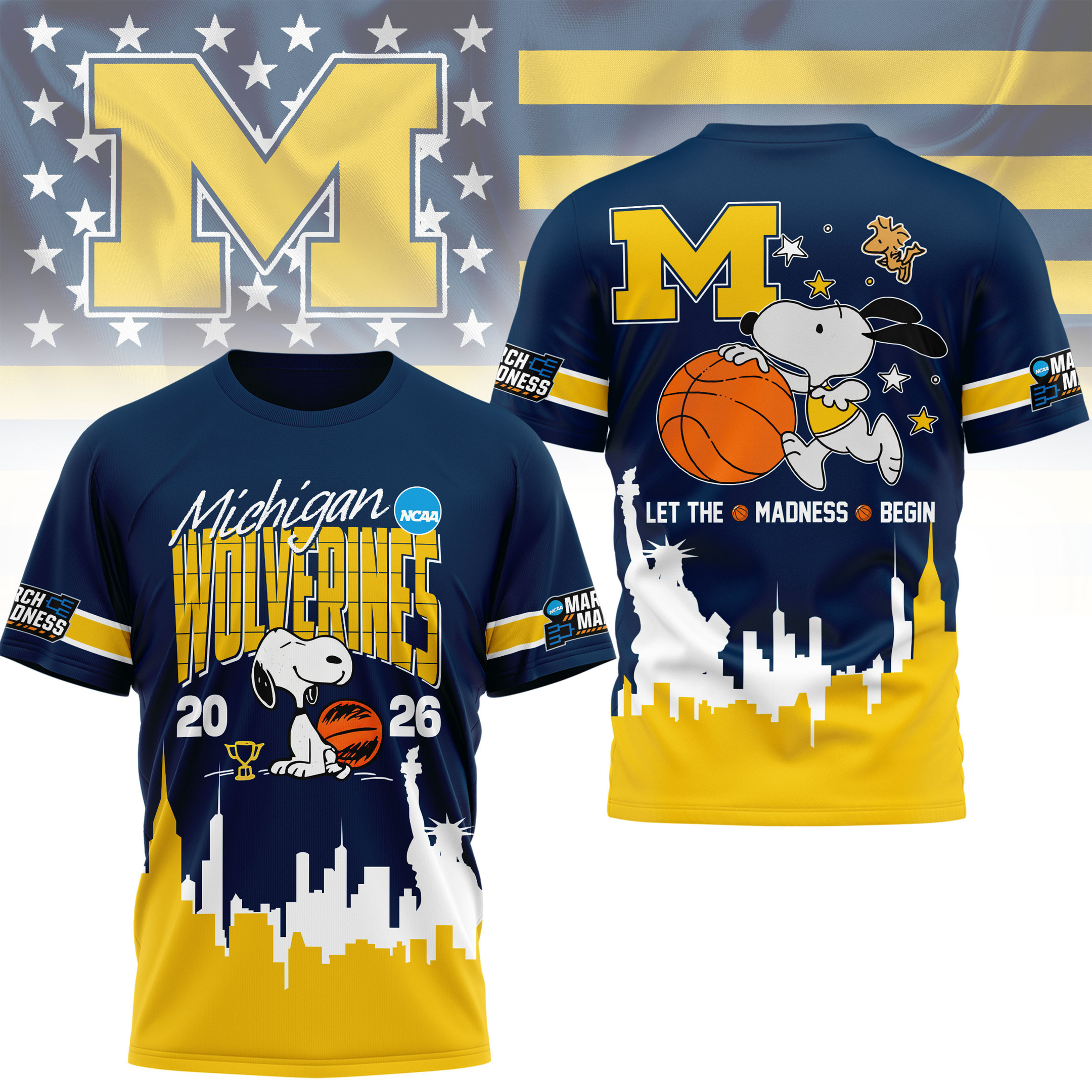 Michigan Wolverines | Premium NCAA March Madness 3D Shirt HY