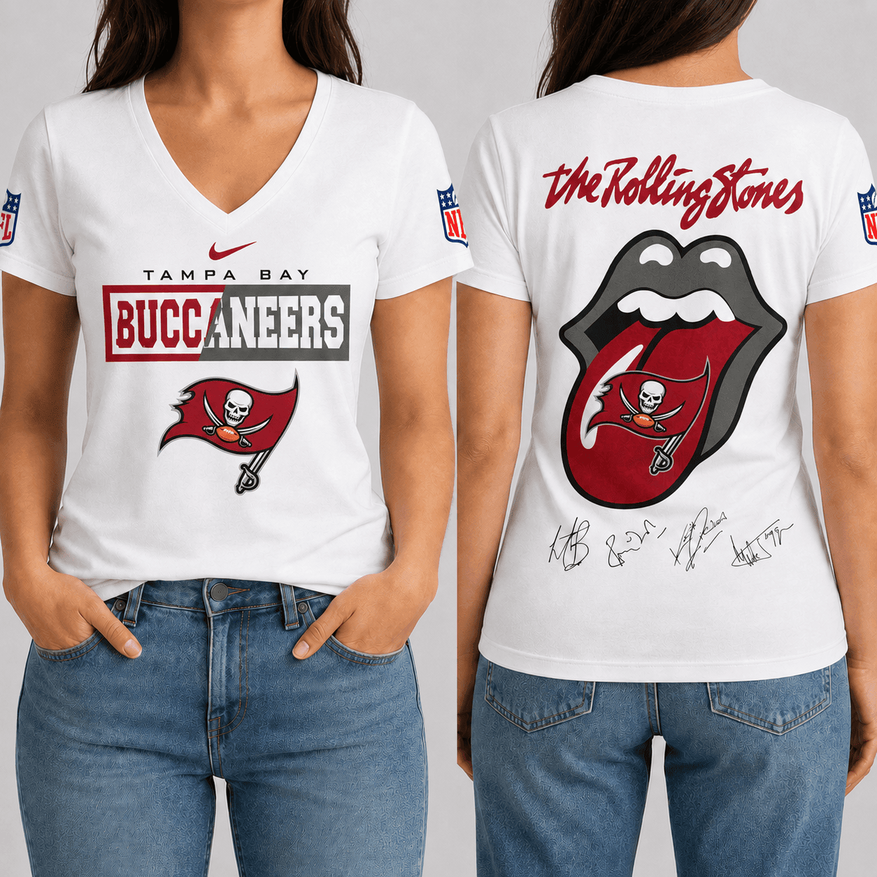 Tampa Bay Buccaneers | Premium NFL Rock 'n' Roll Spirit T-Shirt TD