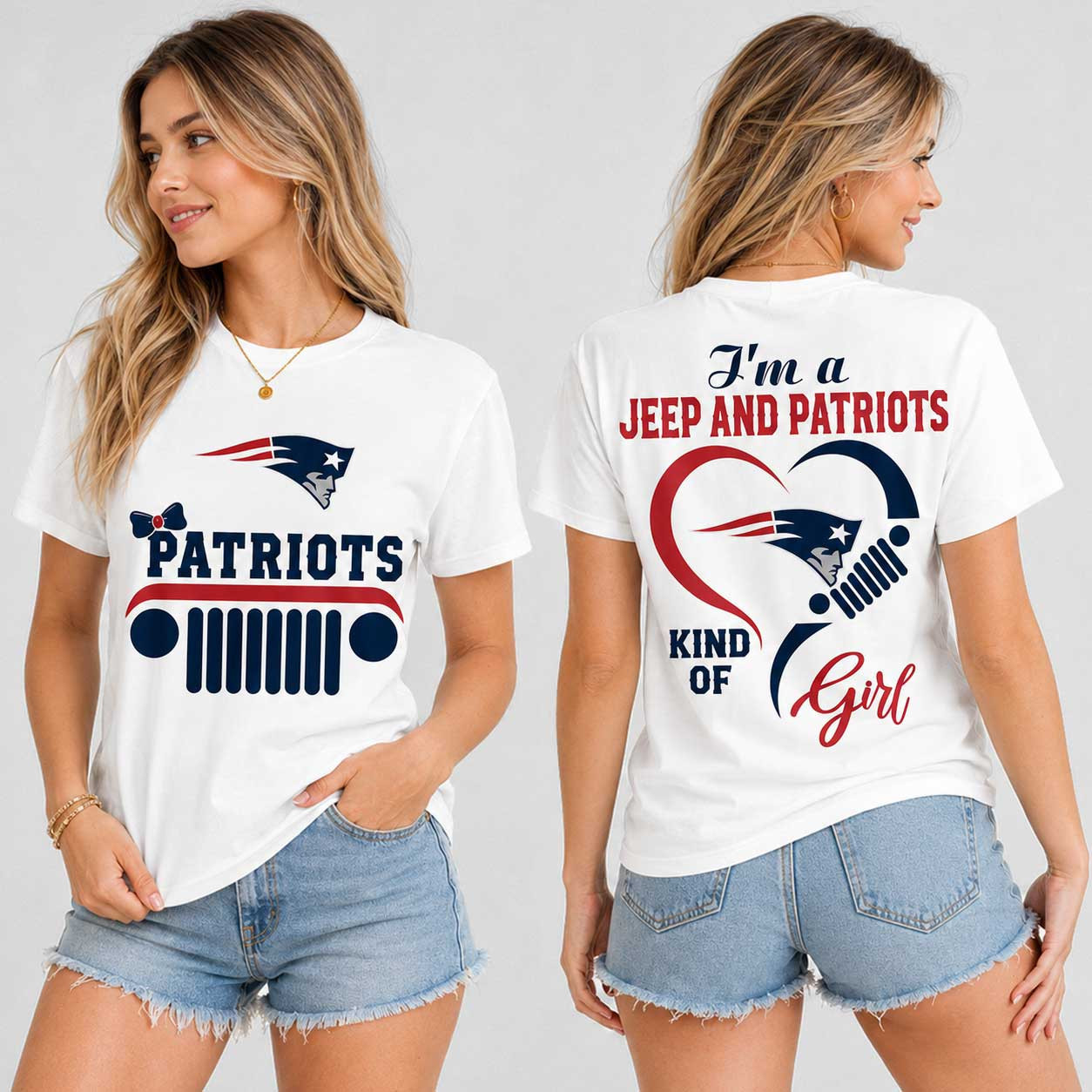 New England Patriots | Premium NFL Jeep Fan Passion T-Shirt TD