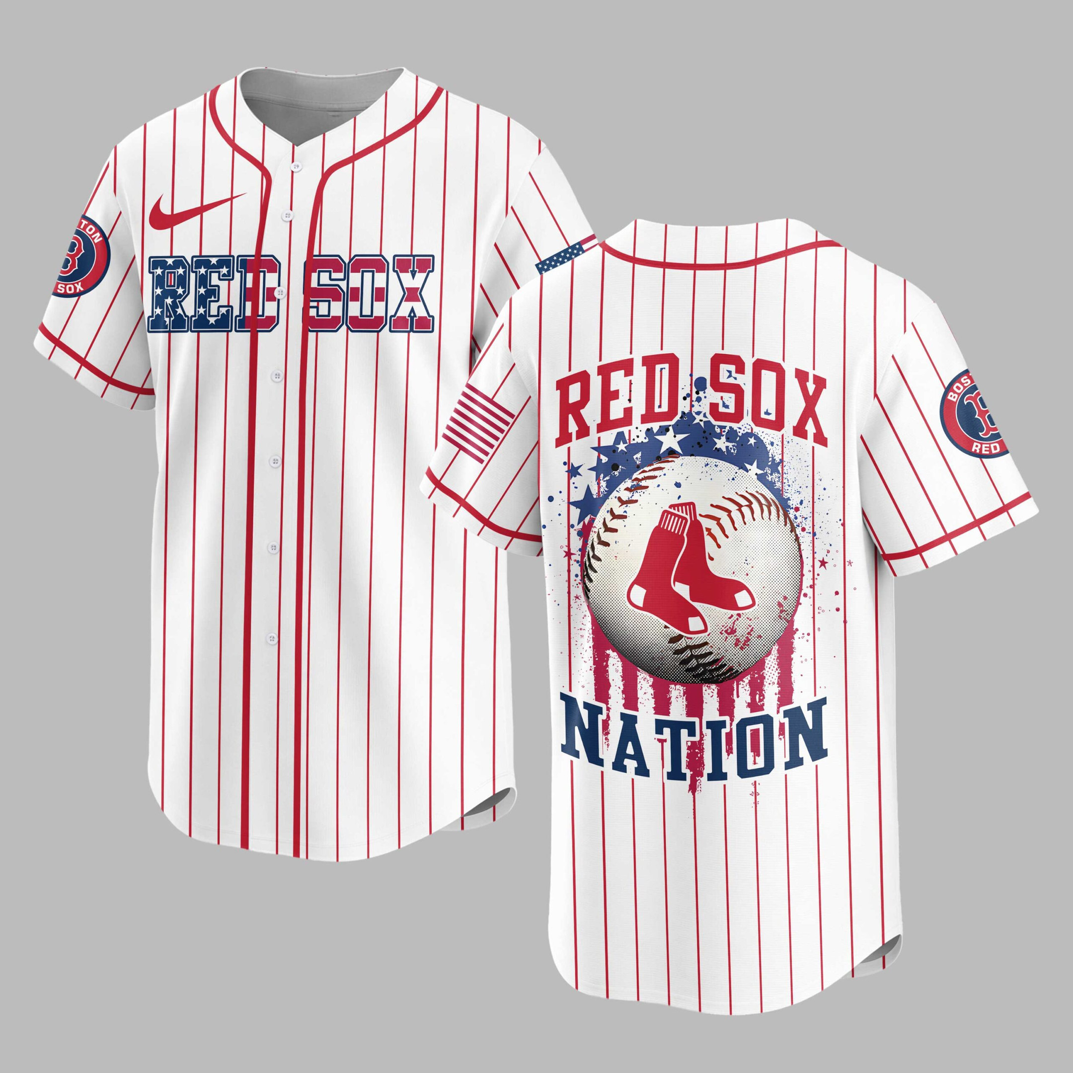 Boston Red Sox | MLB USA Flag Edition Premium Baseball Jersey