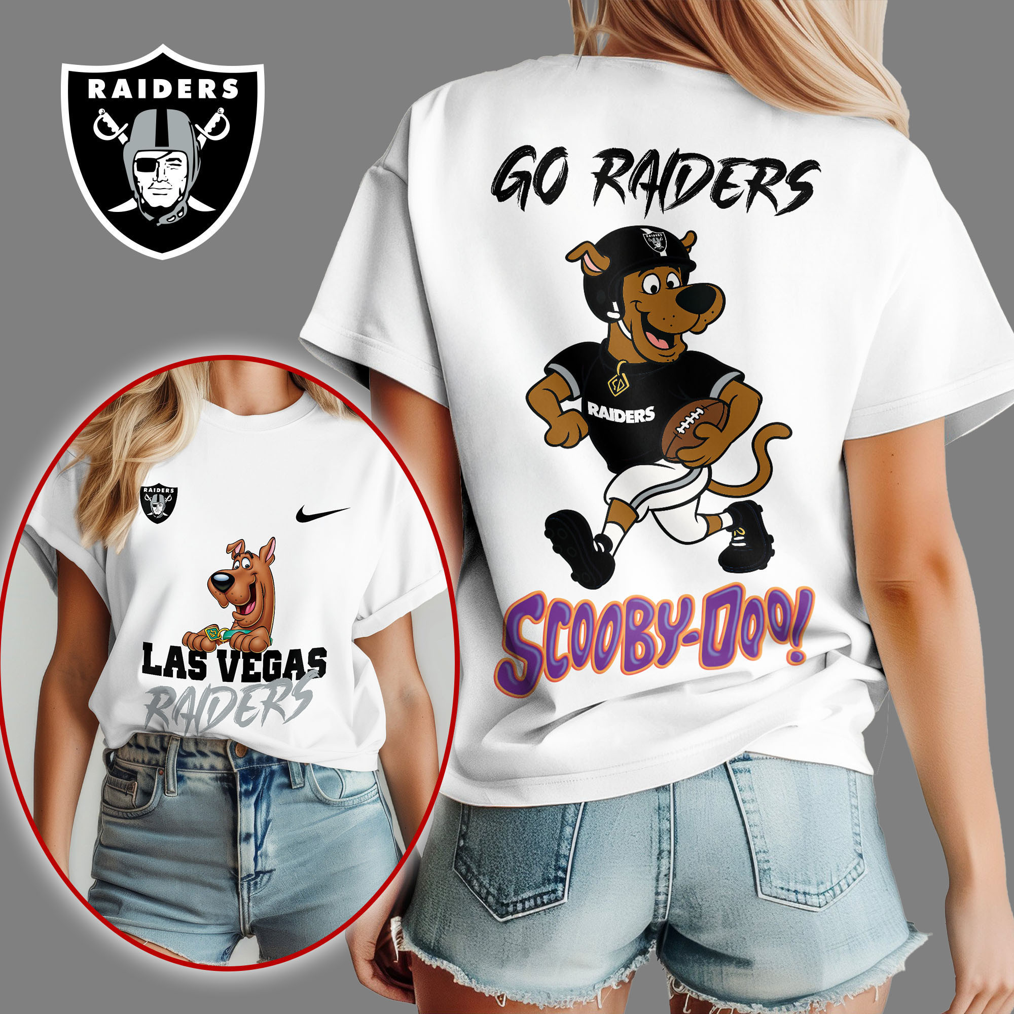 Las Vegas Raiders | Premium NFL Scooby-Doo Fan Women's Shirt NY