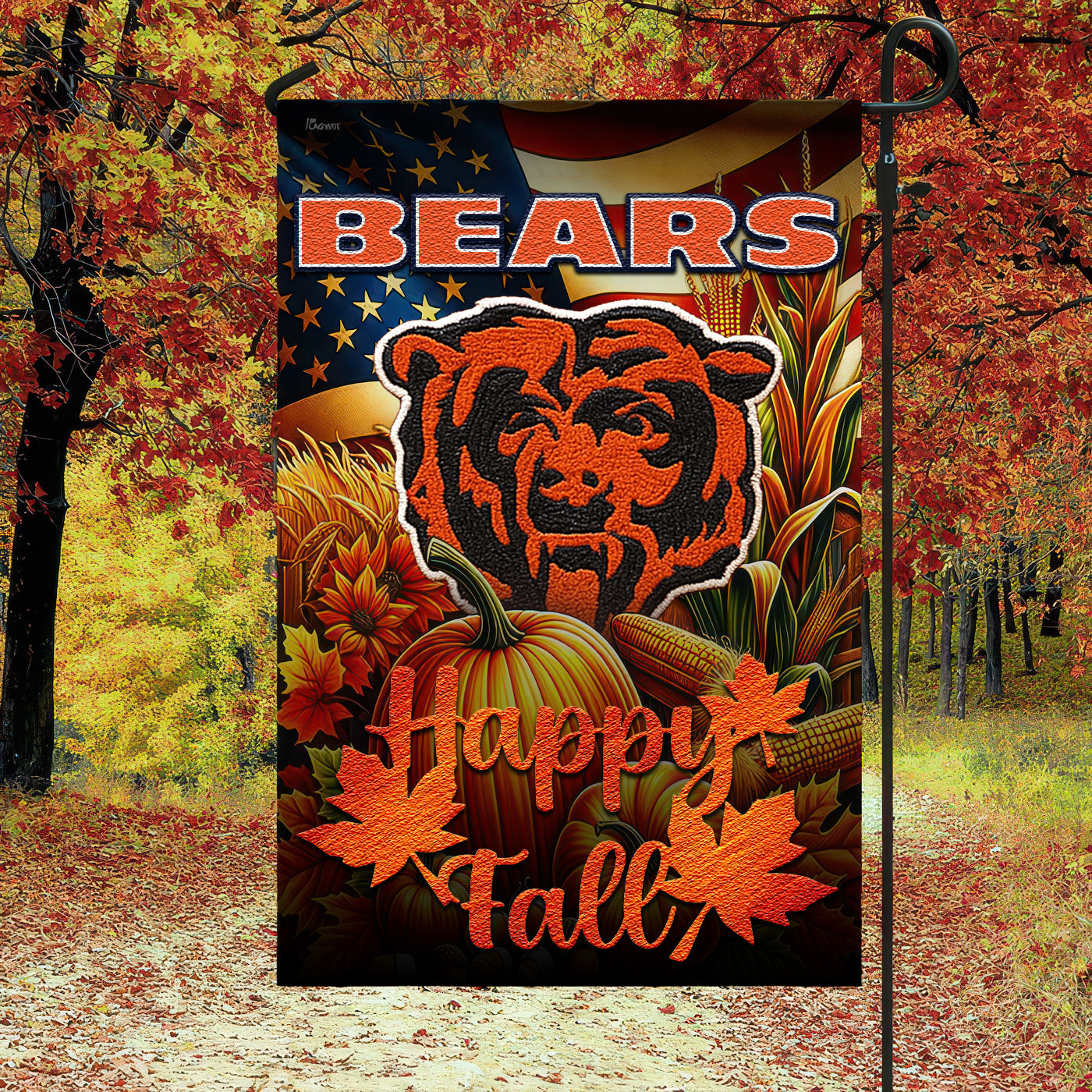 Chicago Bears | Premium NFL Happy Fall Flag TD